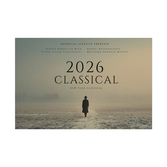 2026 - Classical Music Print, Wanderlust Poster, New Year Print, Tchaikovsky Inspired Poster, Mozart Inspired Print, Beethoven Inspired Poster