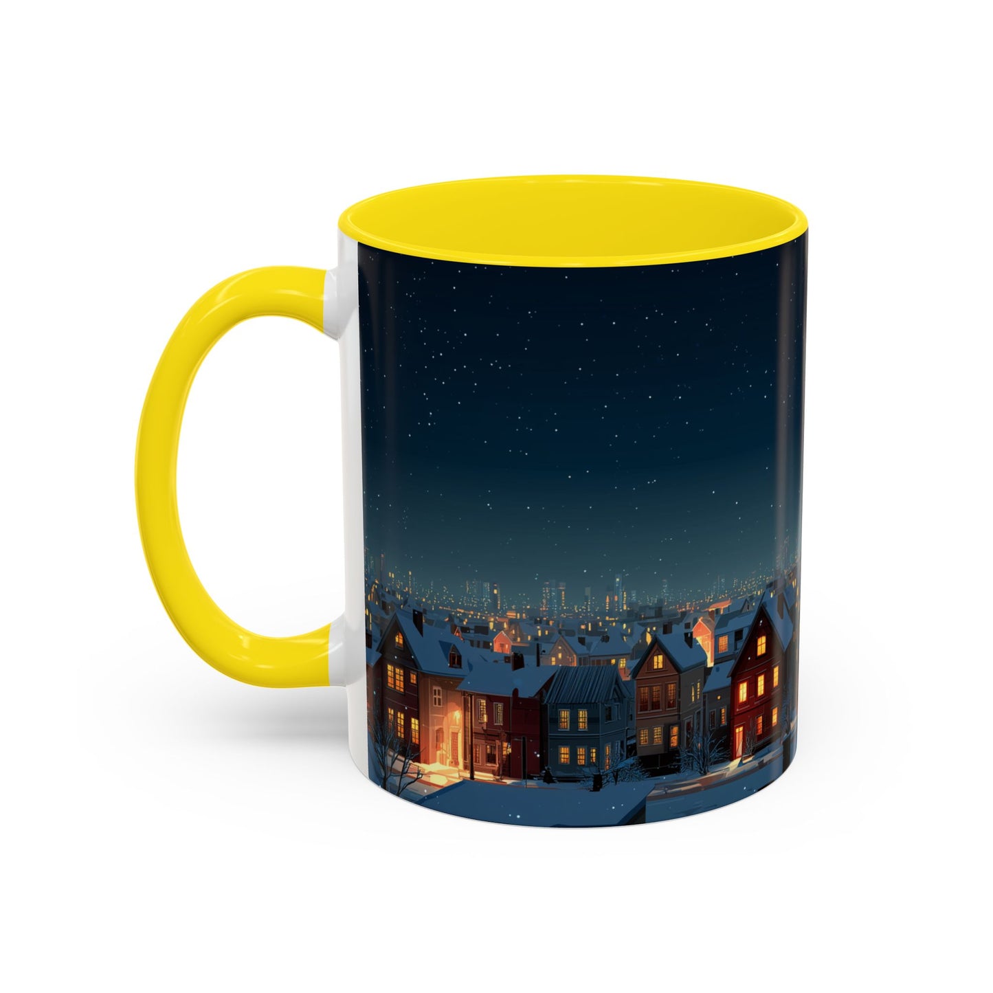 Happy New Year Mug (USA) - Classical Music Celebration Mug, Night Sky Mug, Starry Night Mug, New Year's Resolution Mug