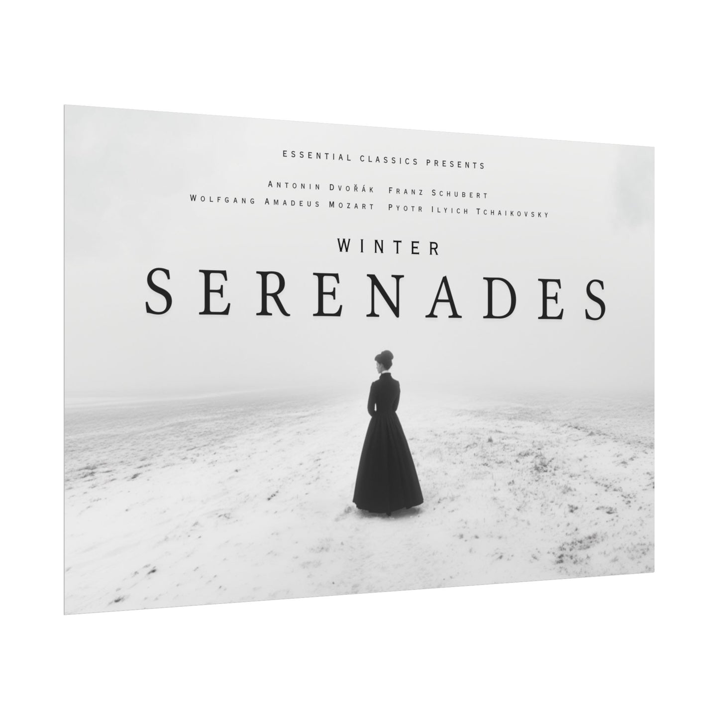 Winter Serenades - Melancholy Poster, Christmas Print, Winter Poster, Classical Music Print, Christmas Decor Poster, Winter Wonderland Print