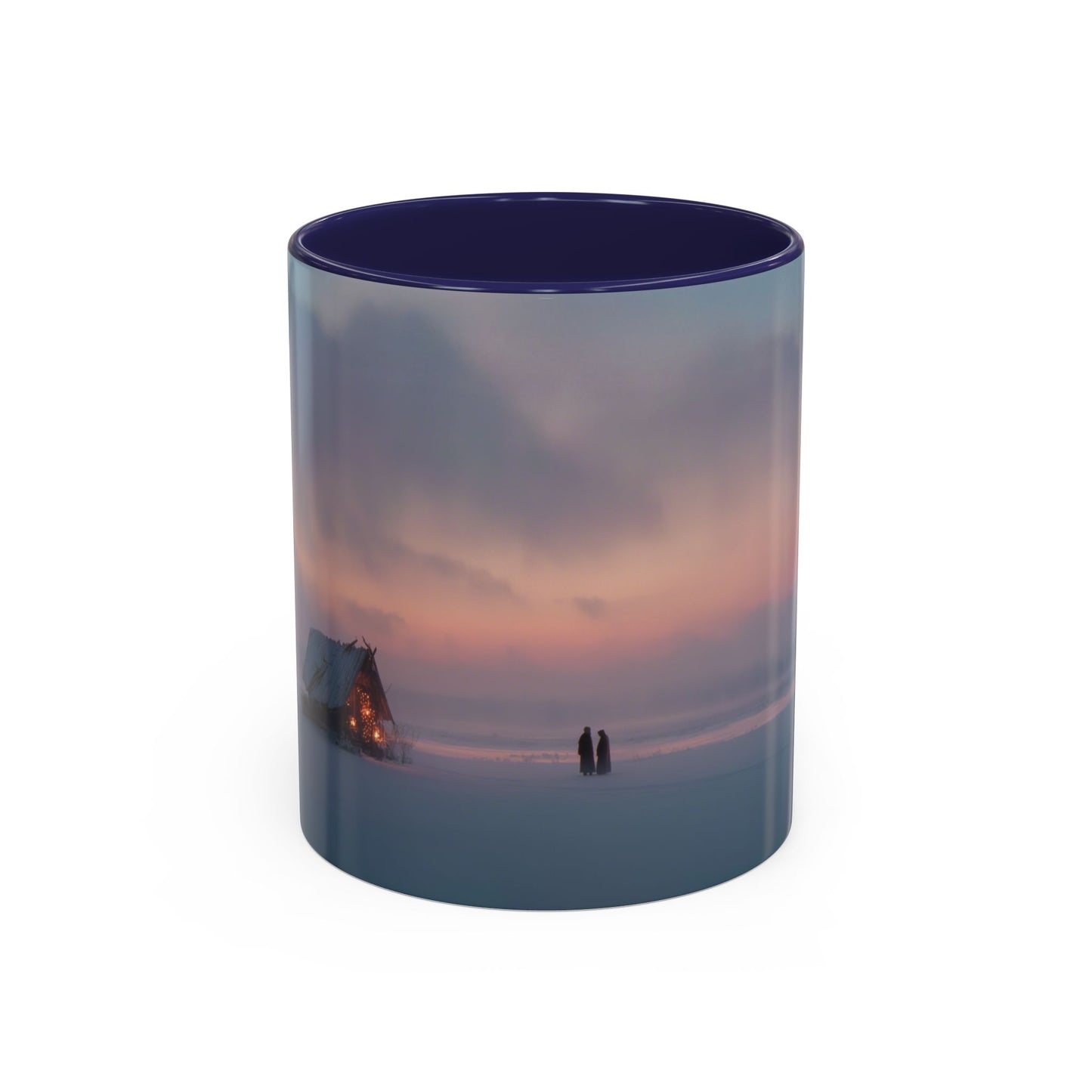 Classical December Mug (EU) - Winter Mug, Winter Sunrise Mug, Peaceful Landscape Mug, Holiday Decor Mug