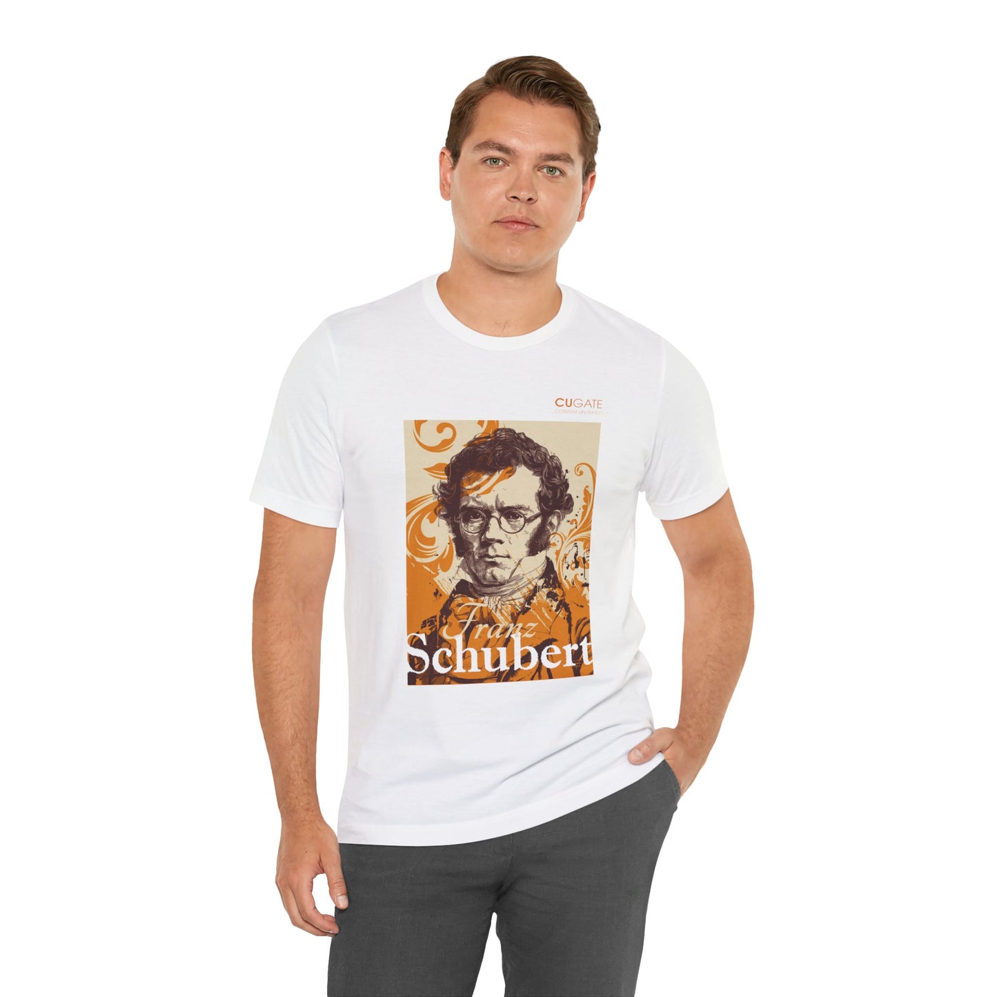 Schubert T-Shirt (Light): Classical Composer T-Shirt, Classical Music Shirt, Franz Schubert Tribute Tee