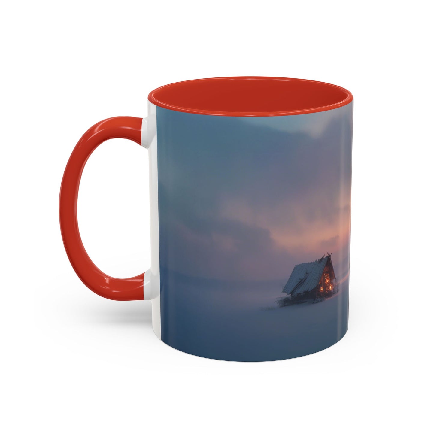 Classical December Mug (EU) - Winter Mug, Winter Sunrise Mug, Peaceful Landscape Mug, Holiday Decor Mug