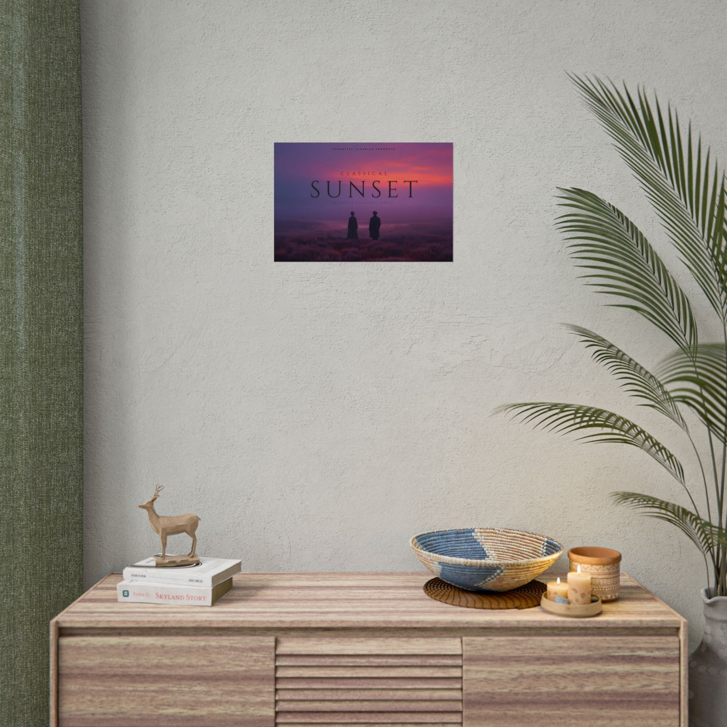 Classical Sunset - Sundown Print, Nightfall Poster, Evening Print, Landscape Art Poster, Sunset Print