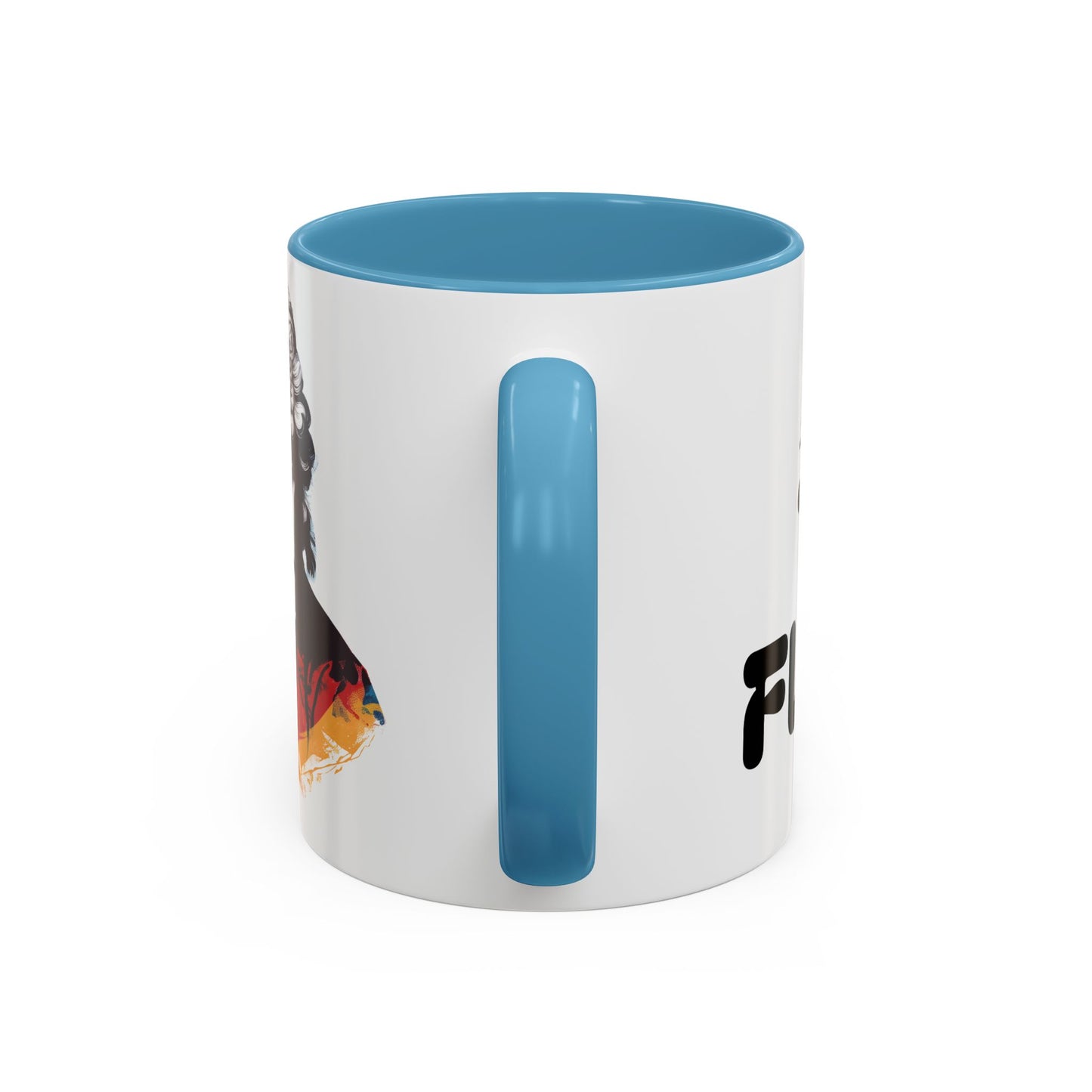 Two Flutes Mug in White (USA) - Mozart Flute Quote Mug, Mozart Mug, Classical Music Mug, Funny Mozart Quote
