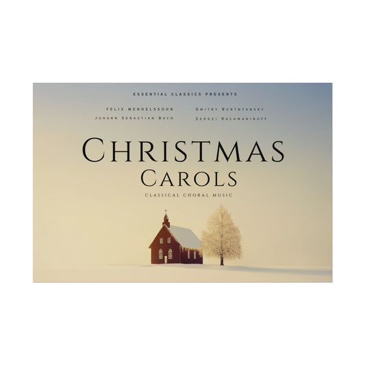 Classical Christmas Carols - Sacred Music Poster, Choir Print, Chapel Poster, Reverent Music Print