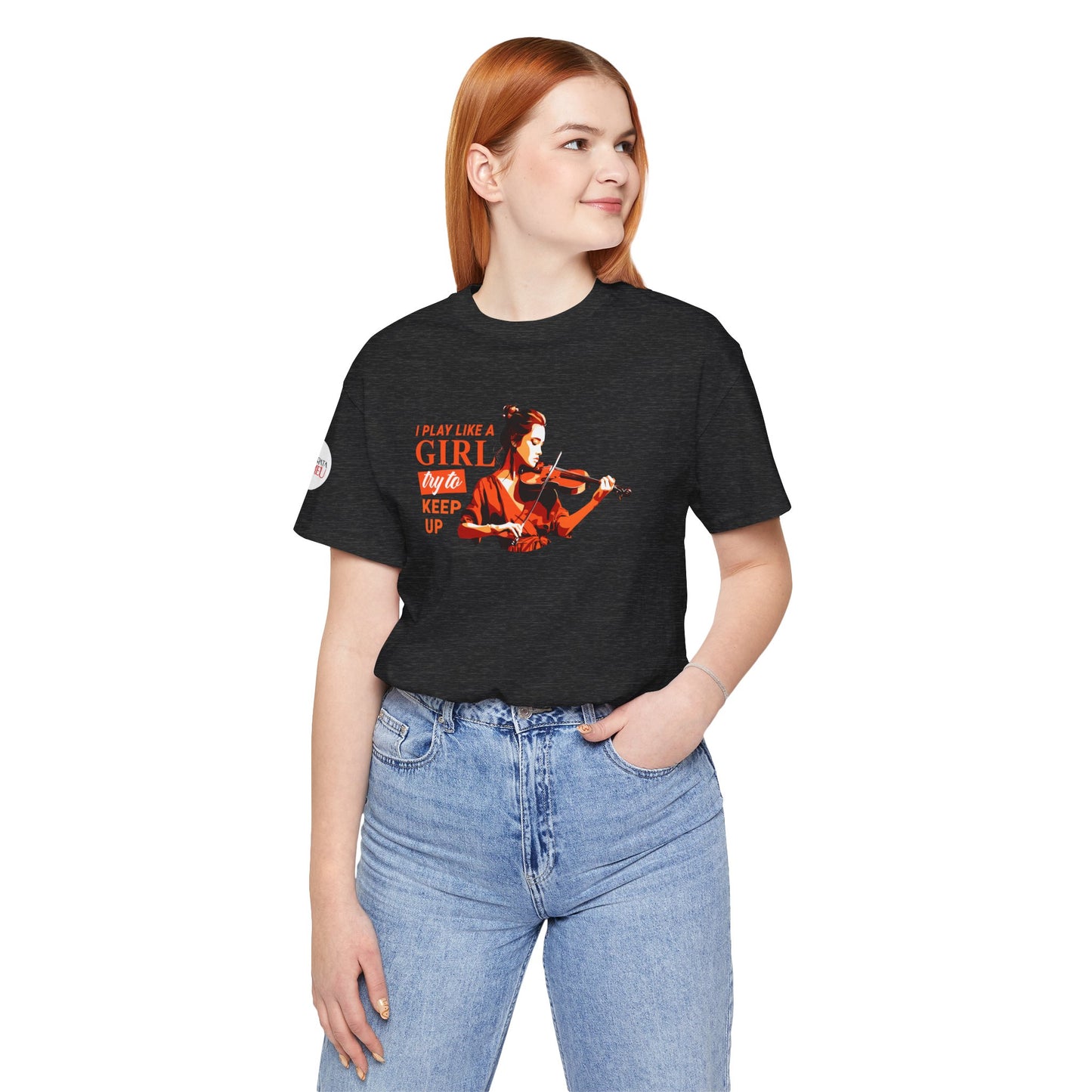 Play like a Girl - Violin T-Shirt: Camerata Romeu Shirt, Play like a Girl T-Shirt, Orchestra Shirt, Female Musician Shirt, Violin Tee
