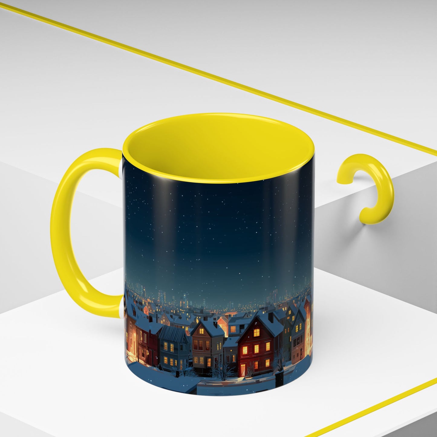 Happy New Year Mug (EU) - Classical Music Celebration Mug, Night Sky Mug, Starry Night Mug, New Year's Resolution Mug