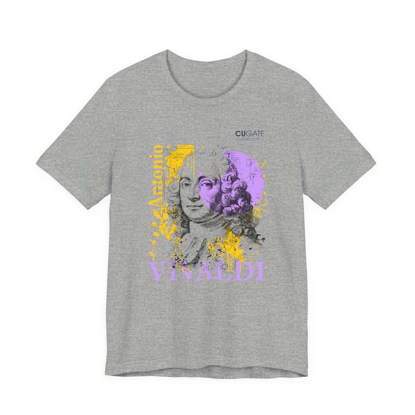 Vivaldi T-Shirt (Light): Classical Composer T-Shirt, Classical Music Shirt, Antonio Vivaldi Tribute Tee