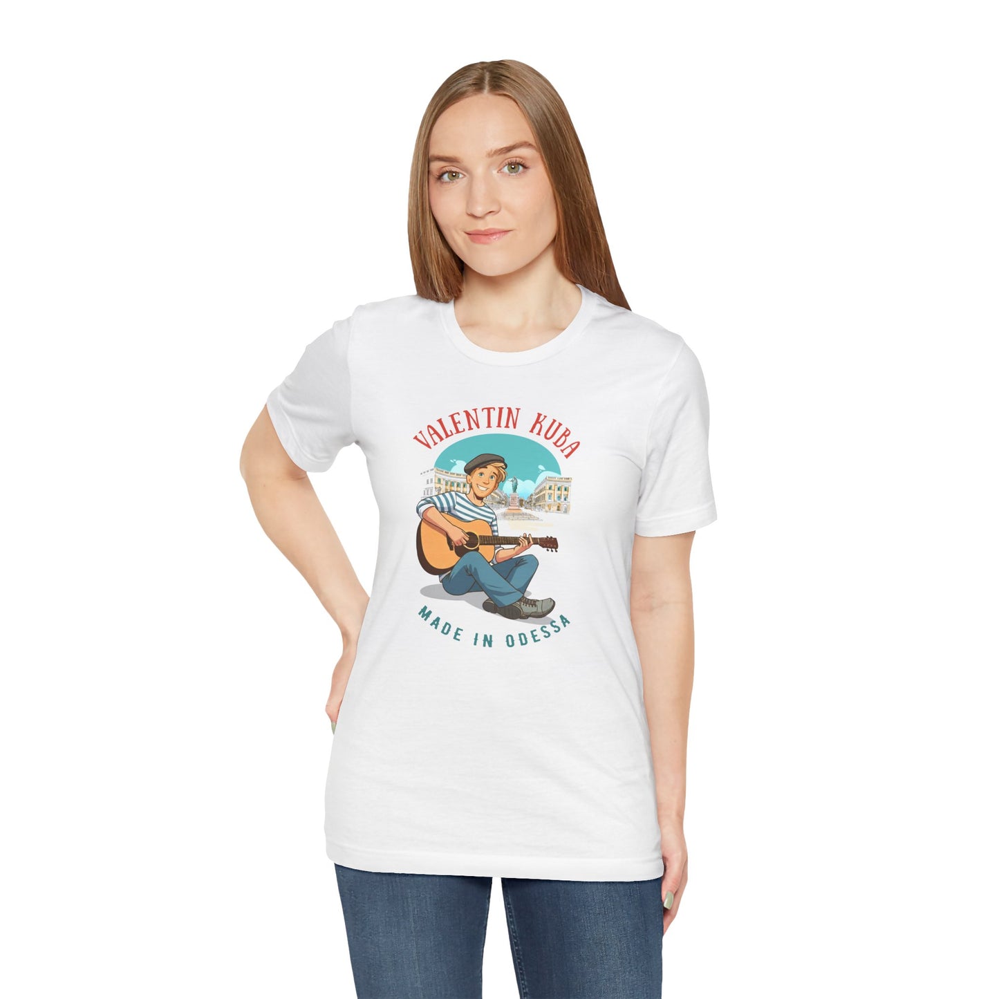 (ENG) Valentin Kuba Animation T-Shirt (City) - Klezmer Music T-Shirt, Odessa Music Shirt, Valentin Kuba Tee, Music from Ukraine Shirt