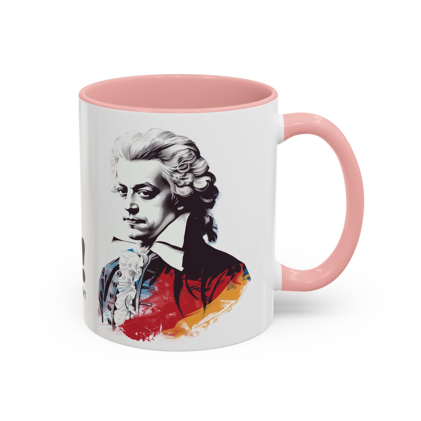 Two Flutes Mug in White (EU) - Mozart Flute Quote Mug, Mozart Mug, Classical Music Mug, Funny Mozart Quote
