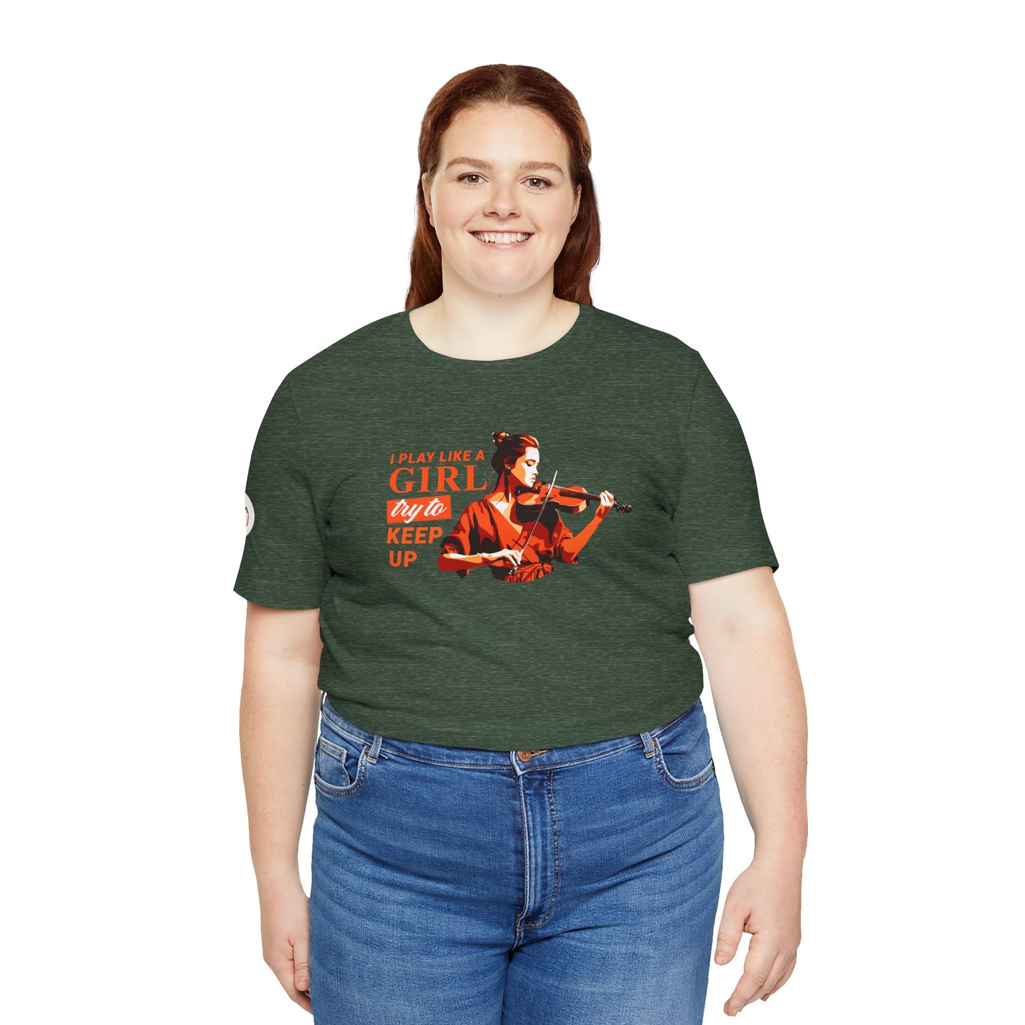 Play like a Girl - Violin T-Shirt: Camerata Romeu Shirt, Play like a Girl T-Shirt, Orchestra Shirt, Female Musician Shirt, Violin Tee