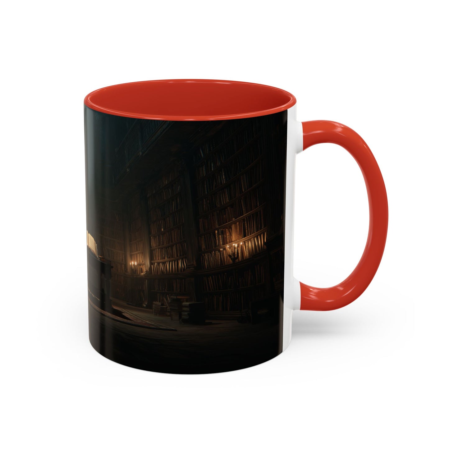 Late Night Studies Mug (EU) - Dark Library Mug, Evening Reading Mug, Moody Library Mug, Cozy Reading Mug, Library Mug