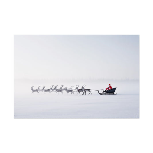 Without Words: Christmas with Tchaikovsky- Santa's Sleigh Print, The Nutcracker Poster, Christmas Print, Santa Poster, Tchaikovsky Poster, Winter Print, North Pole Poster