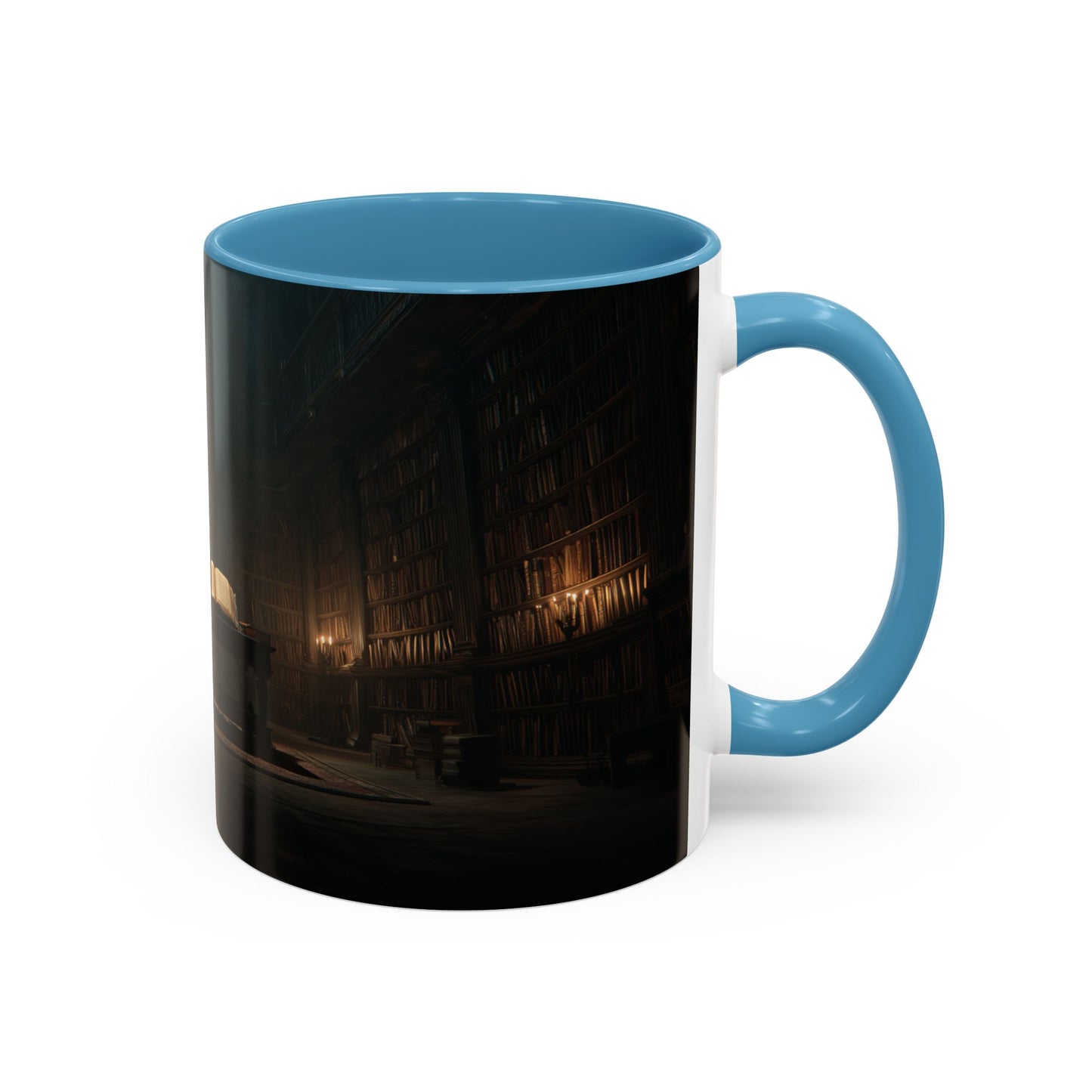 Late Night Studies Mug (EU) - Dark Library Mug, Evening Reading Mug, Moody Library Mug, Cozy Reading Mug, Library Mug