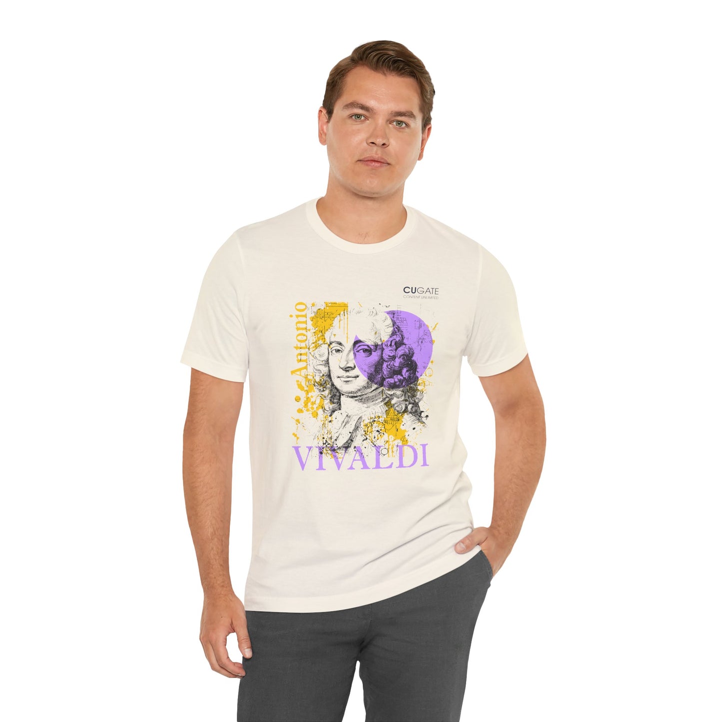 Vivaldi T-Shirt (Light): Classical Composer T-Shirt, Classical Music Shirt, Antonio Vivaldi Tribute Tee