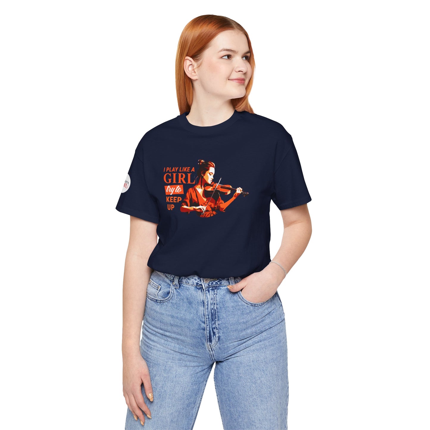 Play like a Girl - Violin T-Shirt: Camerata Romeu Shirt, Play like a Girl T-Shirt, Orchestra Shirt, Female Musician Shirt, Violin Tee