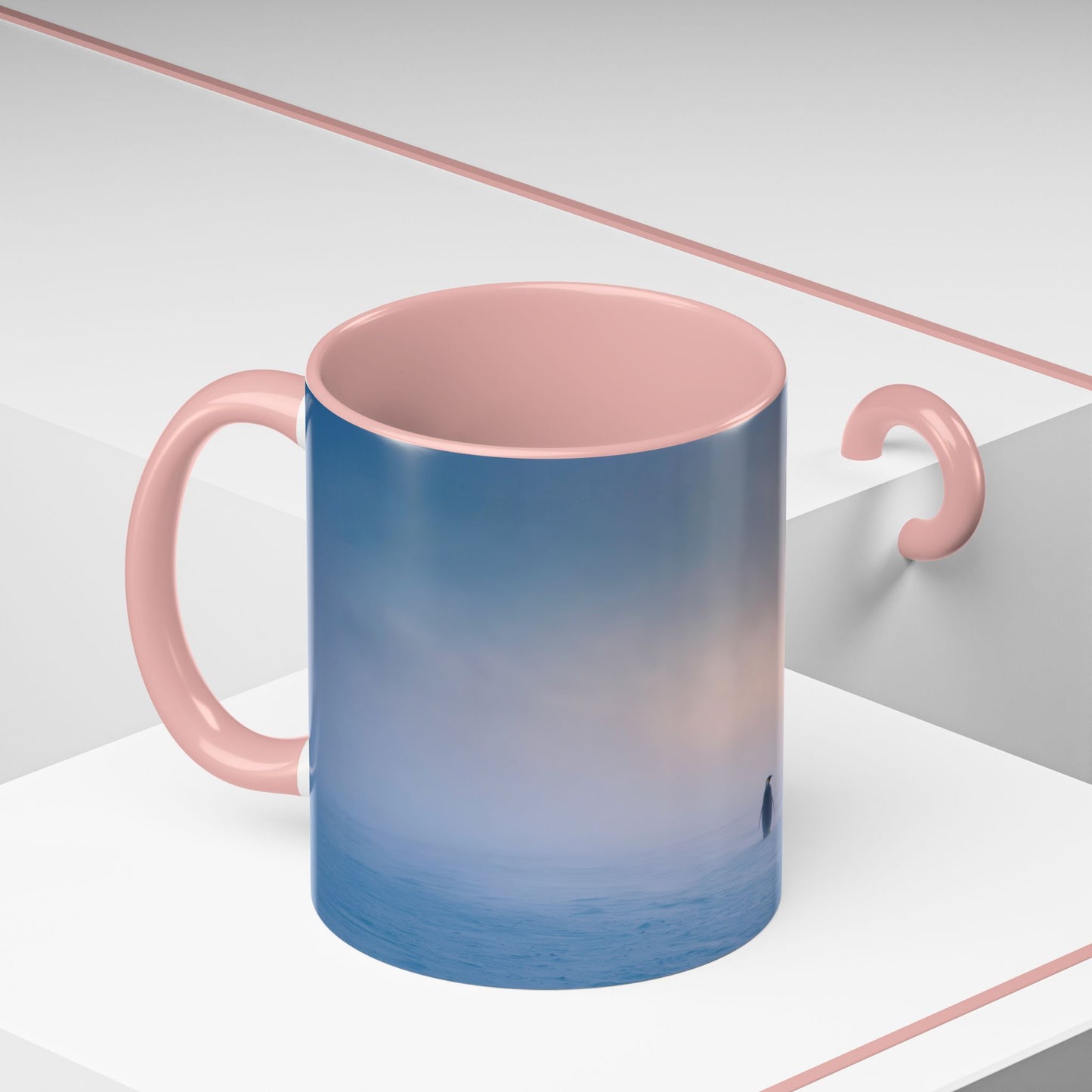 Music for the Lonely Mug (EU) - Calm Classical Music Mug, Pinguin Mug, Winter Mug, Snow Mug, Mozart Inspired Mug, Bach Inspired Mug