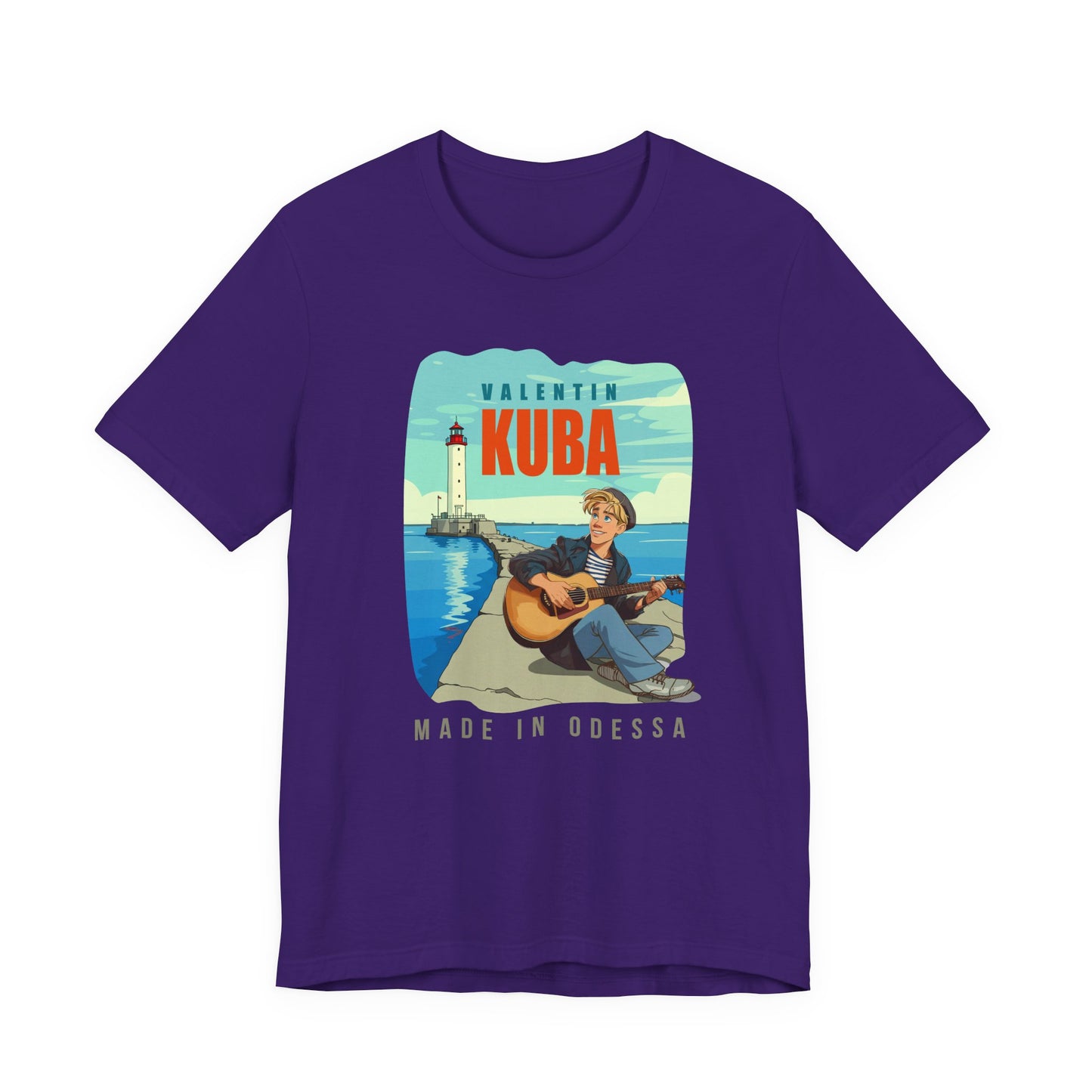 (ENG) Kuba at the Vorontsov Lighthouse- Klezmer Music T-Shirt, Odessa Music Shirt, Valentin Kuba Tee, Music from Ukraine Shirt