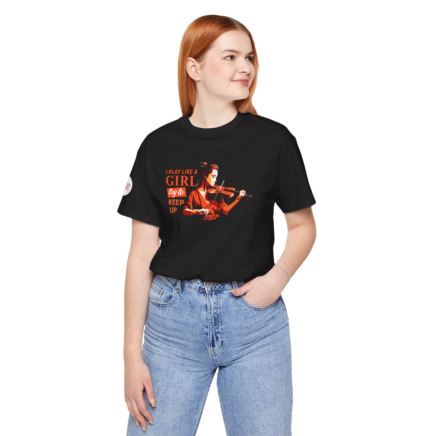 Play like a Girl - Violin T-Shirt: Camerata Romeu Shirt, Play like a Girl T-Shirt, Orchestra Shirt, Female Musician Shirt, Violin Tee