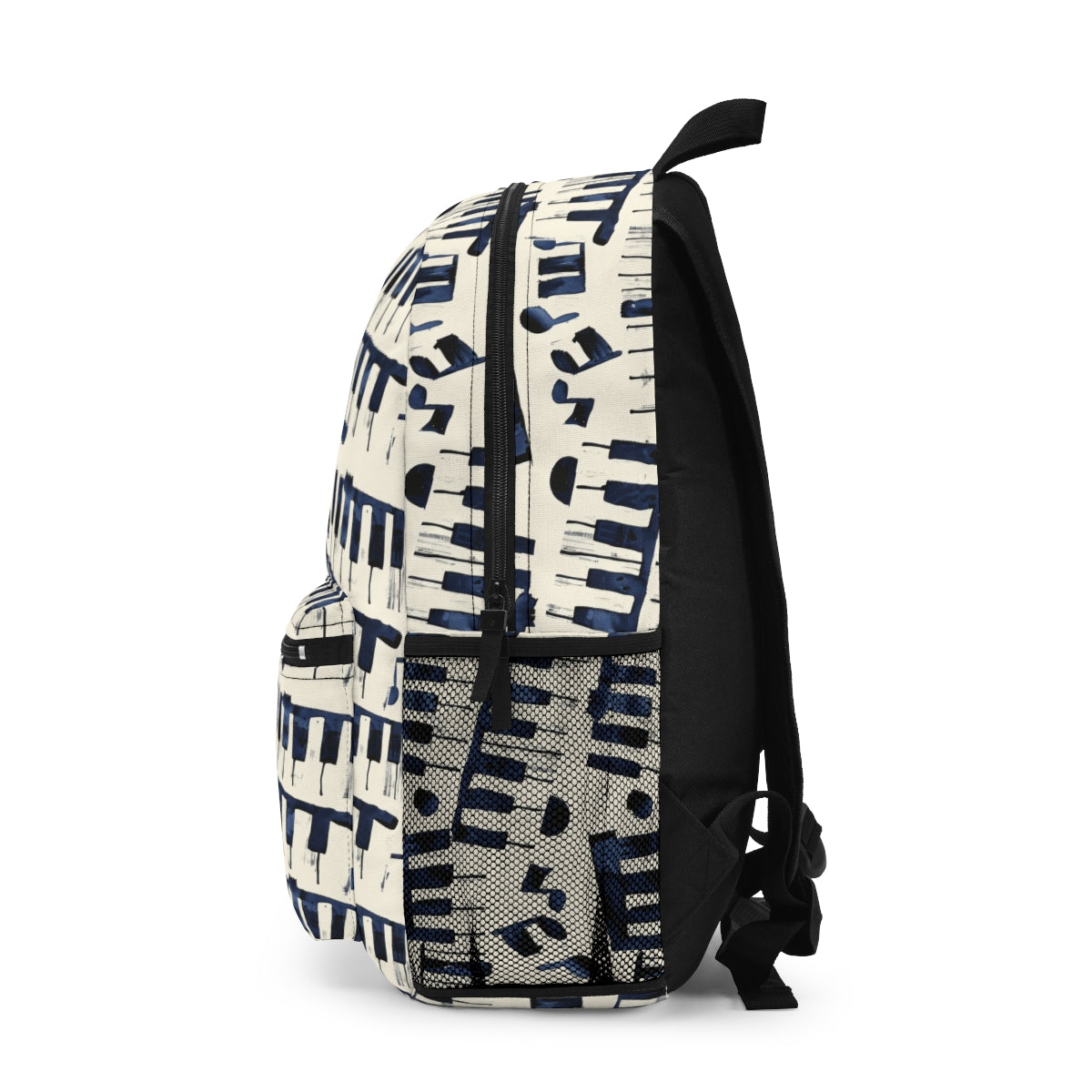 Cream Piano Patterned Backpack Cream Piano Backpack Piano Pattern Bag