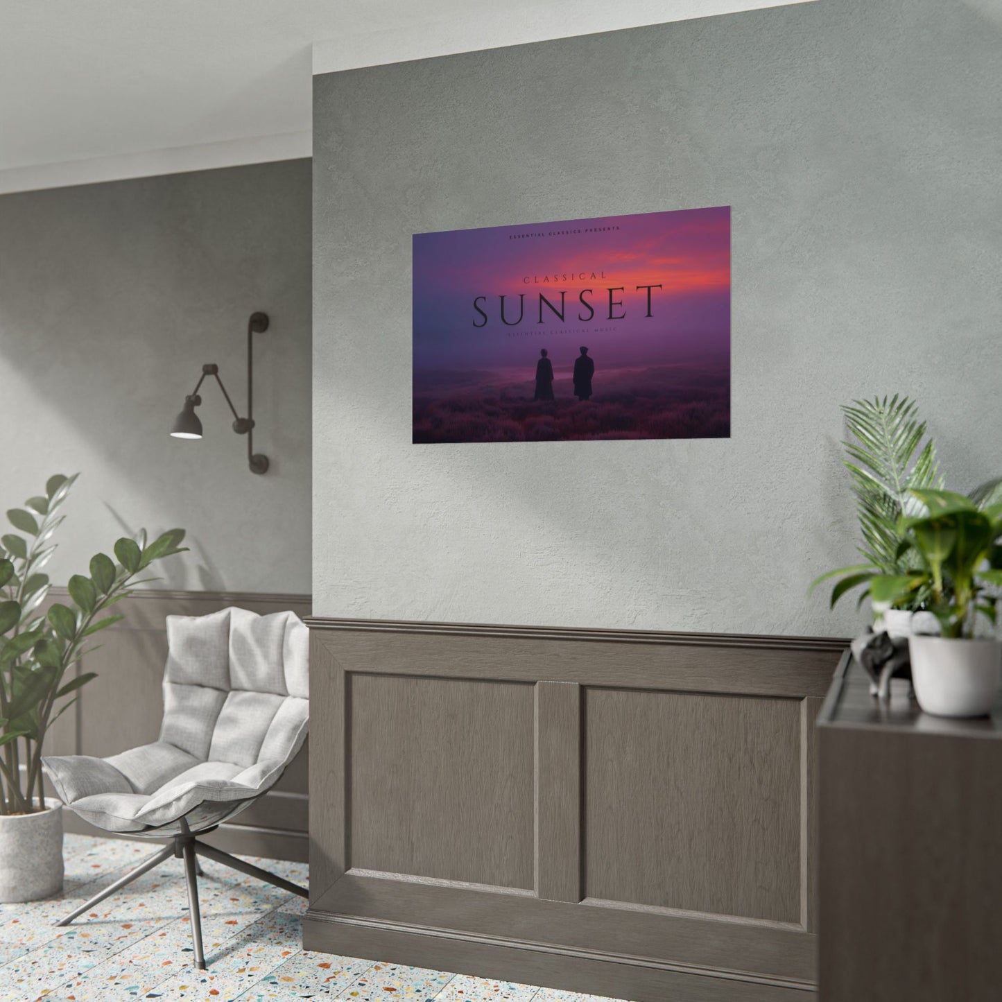 Classical Sunset - Sundown Print, Nightfall Poster, Evening Print, Landscape Art Poster, Sunset Print