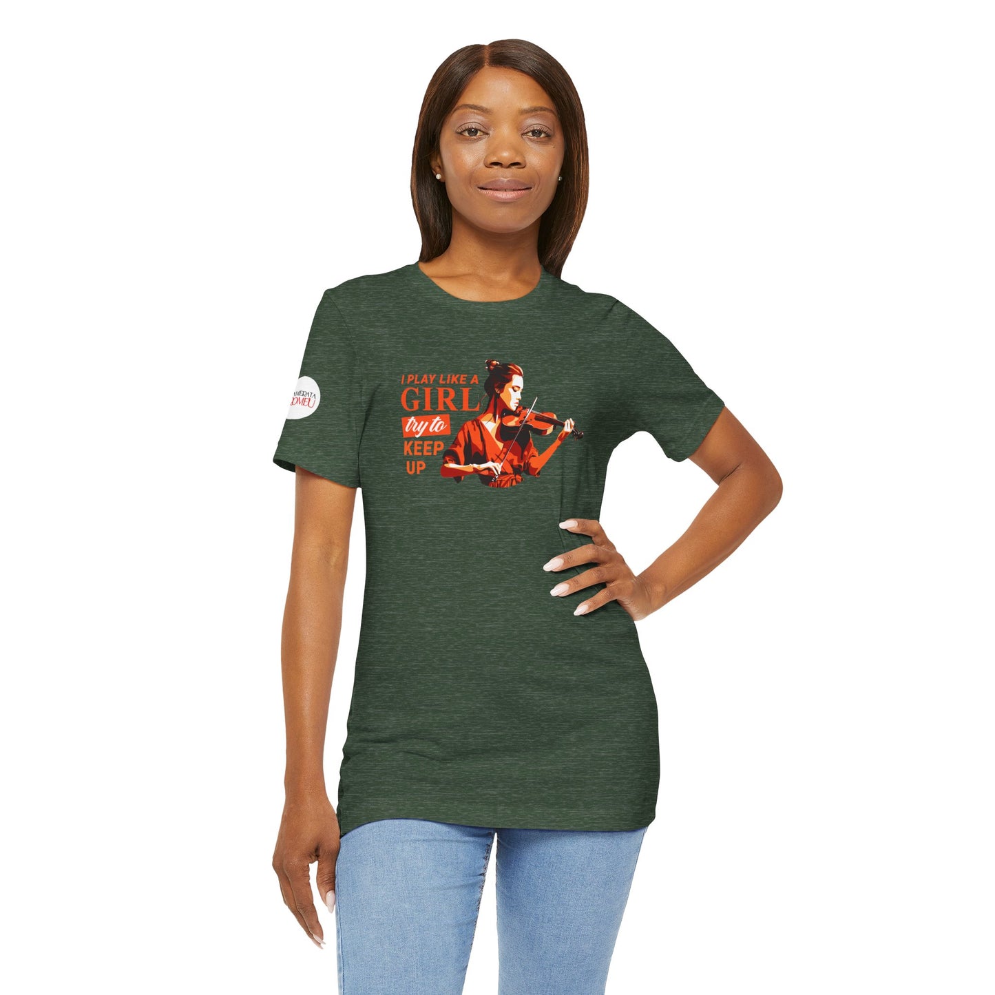Play like a Girl - Violin T-Shirt: Camerata Romeu Shirt, Play like a Girl T-Shirt, Orchestra Shirt, Female Musician Shirt, Violin Tee