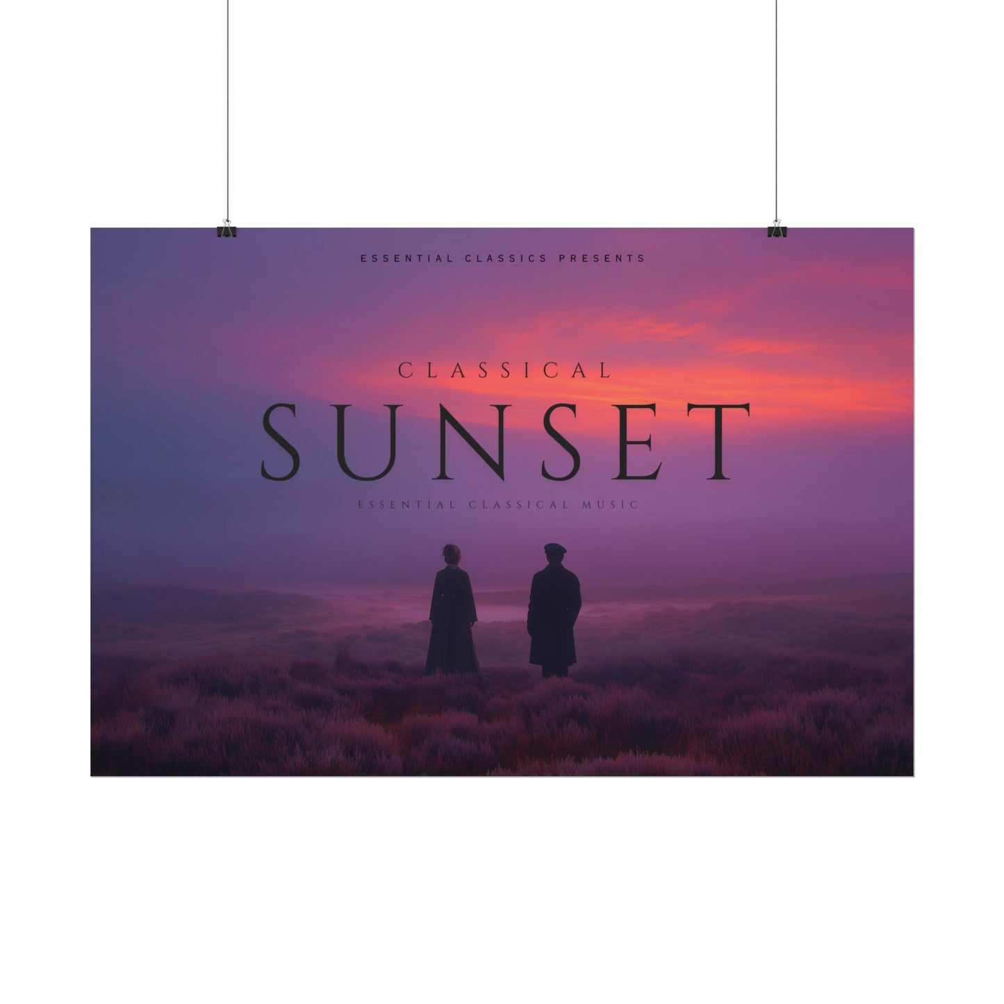 Classical Sunset - Sundown Print, Nightfall Poster, Evening Print, Landscape Art Poster, Sunset Print