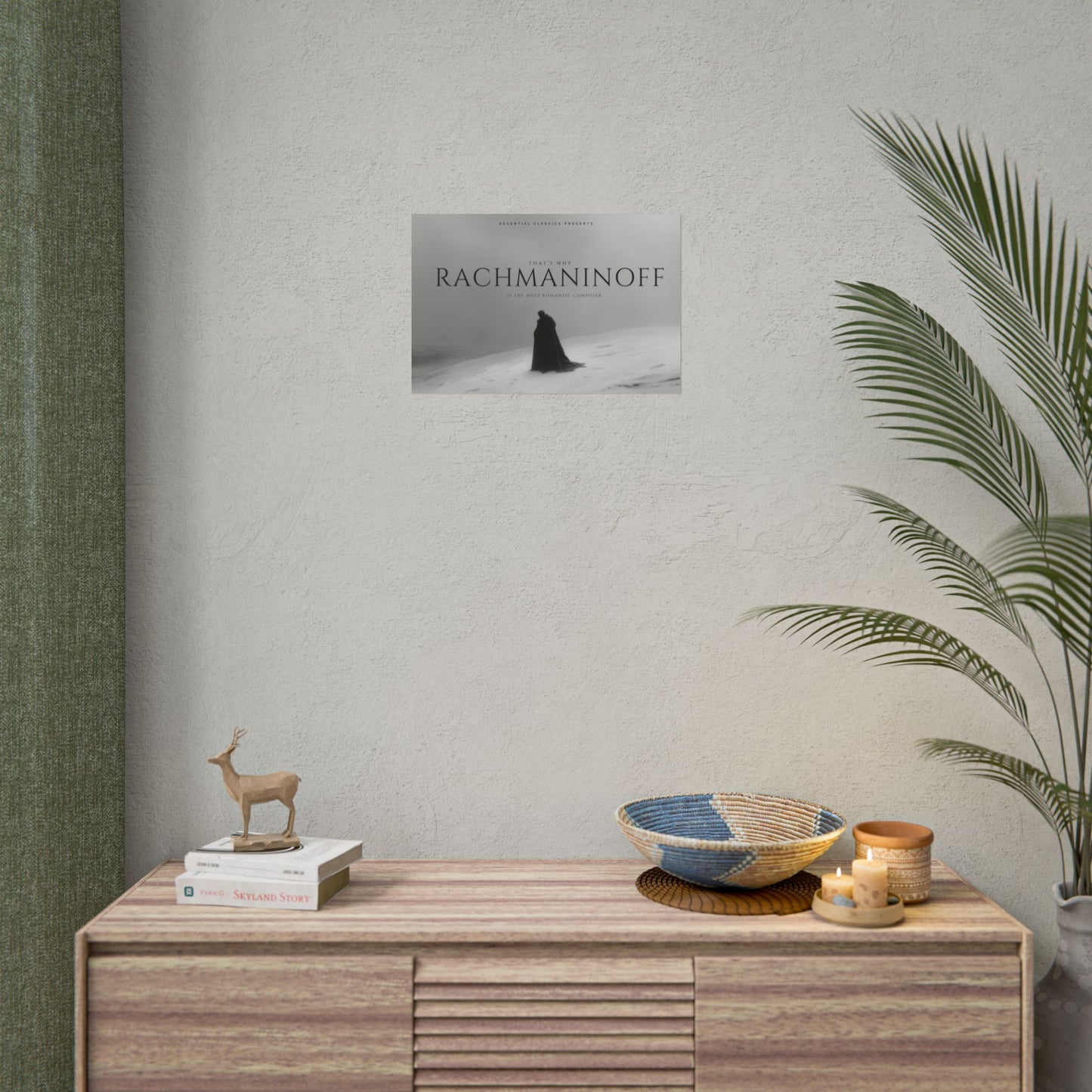 Romantic Rachmaninoff - Dramatic Music Print, Romantic Music Poster, Famous Composer Print, Moody Music Poster, Rachmaninoff Print