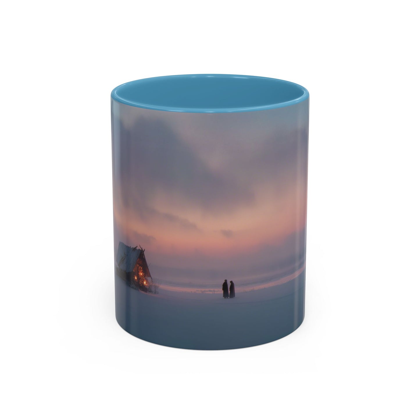 Classical December Mug (EU) - Winter Mug, Winter Sunrise Mug, Peaceful Landscape Mug, Holiday Decor Mug