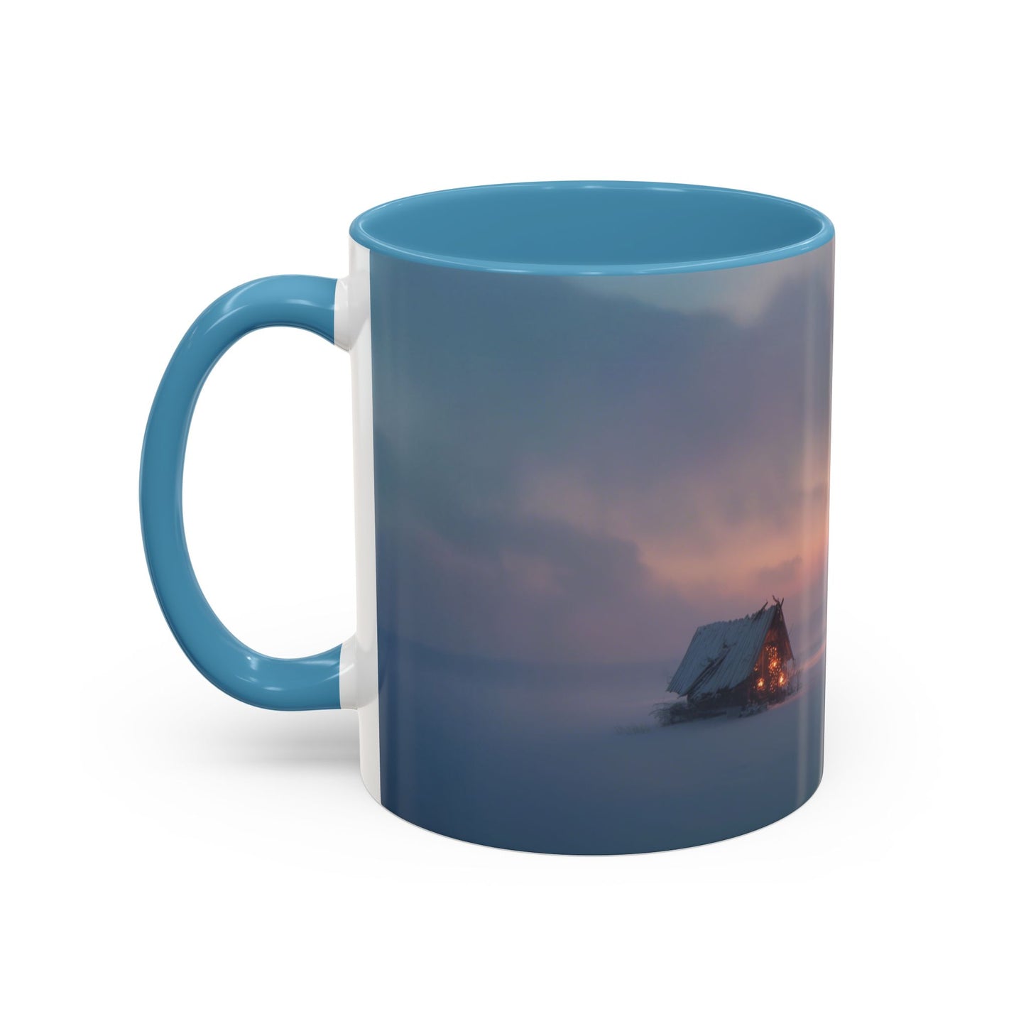 Classical December Mug (EU) - Winter Mug, Winter Sunrise Mug, Peaceful Landscape Mug, Holiday Decor Mug