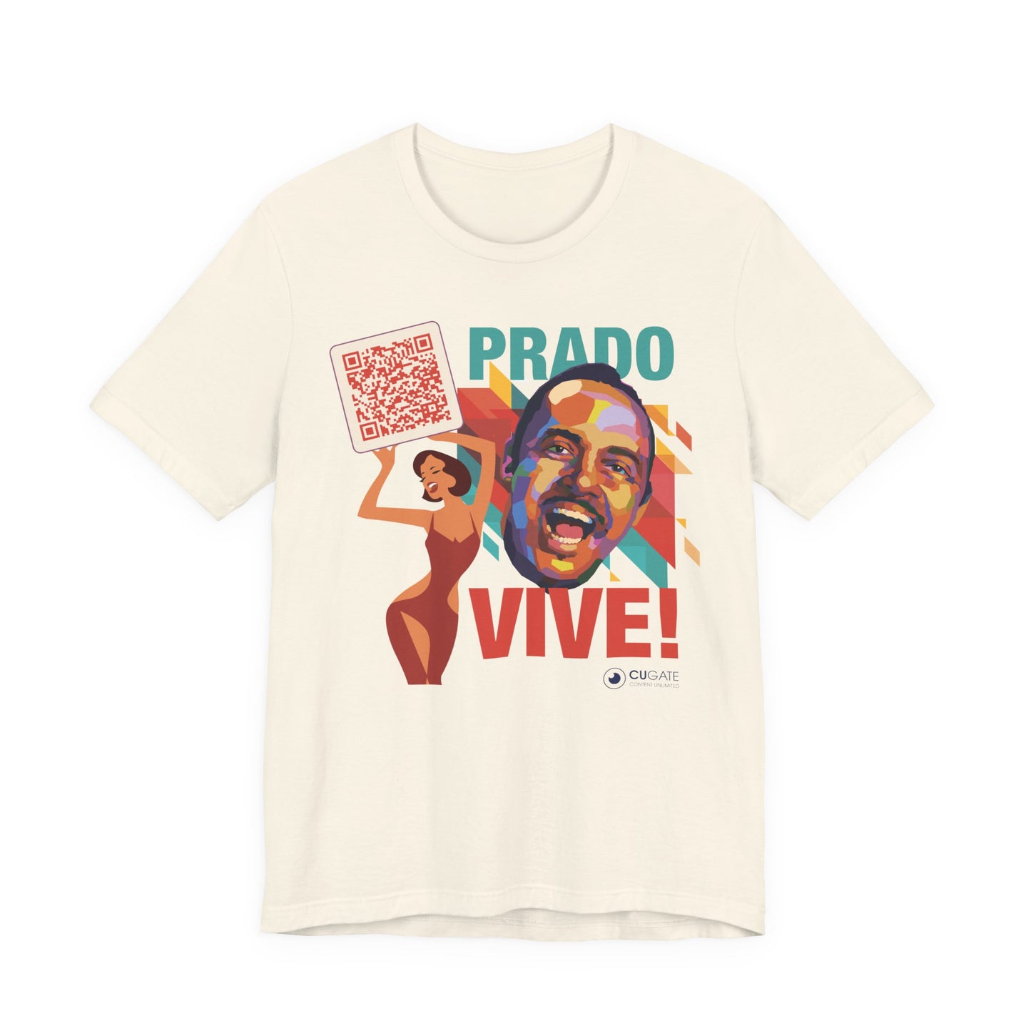 Prado Vive T-Shirt- Mambo T-Shirt, Latin Music T-Shirt (QR-Playlist Included), Playlist Tee