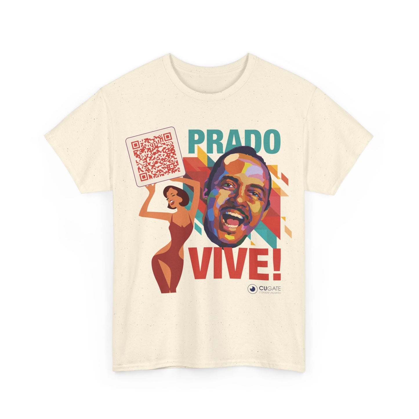 Prado Vive T-Shirt- Mambo T-Shirt, Latin Music T-Shirt (QR-Playlist Included), Playlist Tee