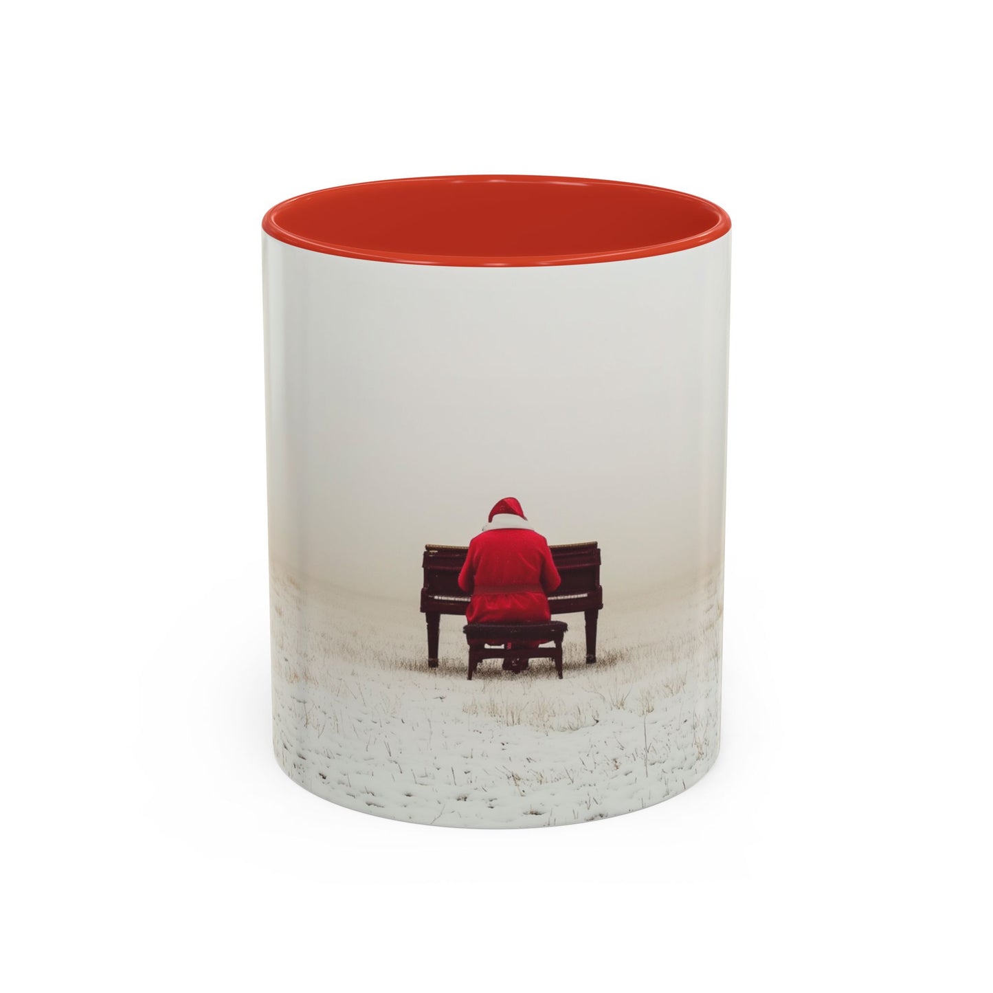 Mozart Christmas Mug (USA) - Santa Mug, Santa Playing Piano Mug, Holiday Mug, Christmas Mug, Winter Mug, Mozart Holiday Mug
