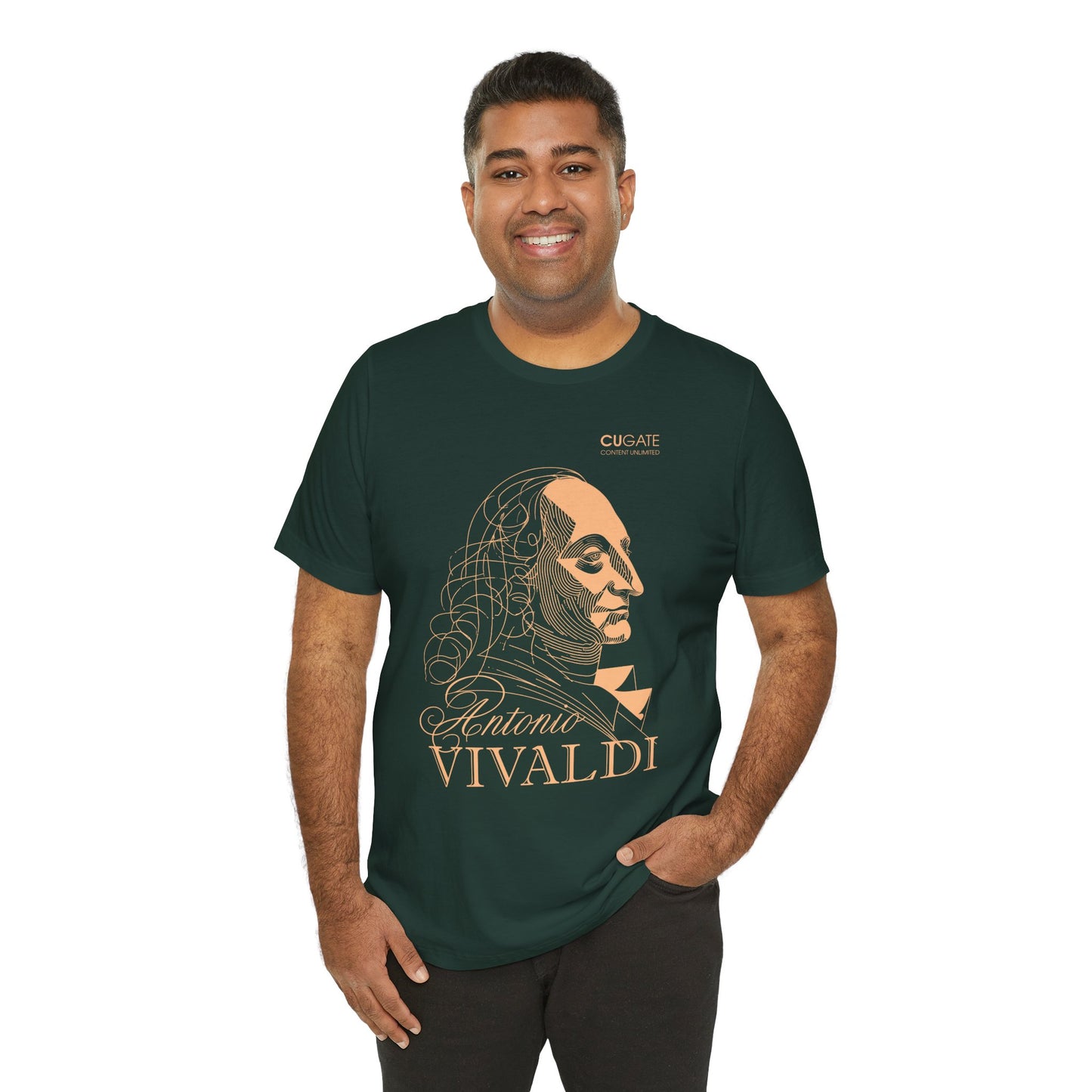 Vivaldi T-Shirt (Dark): Classical Composer T-Shirt, Classical Music Shirt, Antonio Vivaldi Tribute Tee