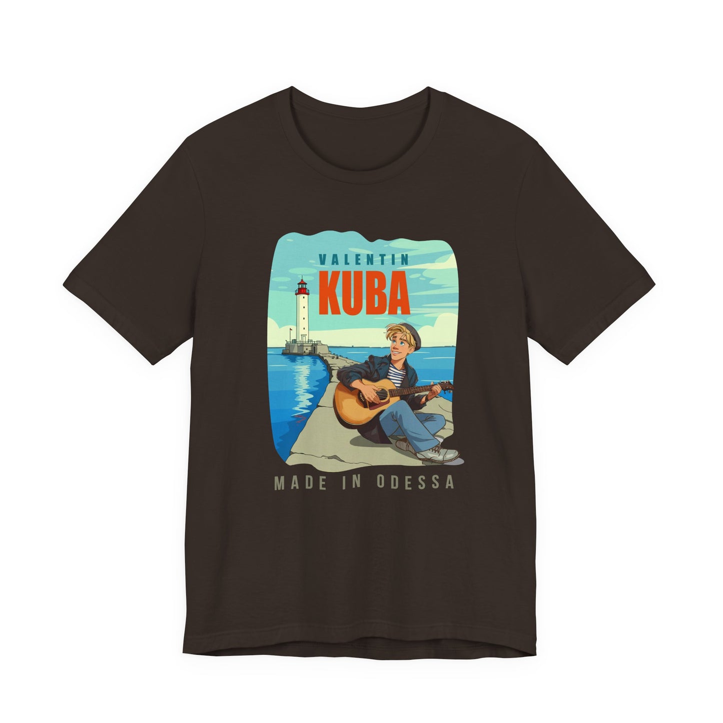 (ENG) Kuba at the Vorontsov Lighthouse- Klezmer Music T-Shirt, Odessa Music Shirt, Valentin Kuba Tee, Music from Ukraine Shirt