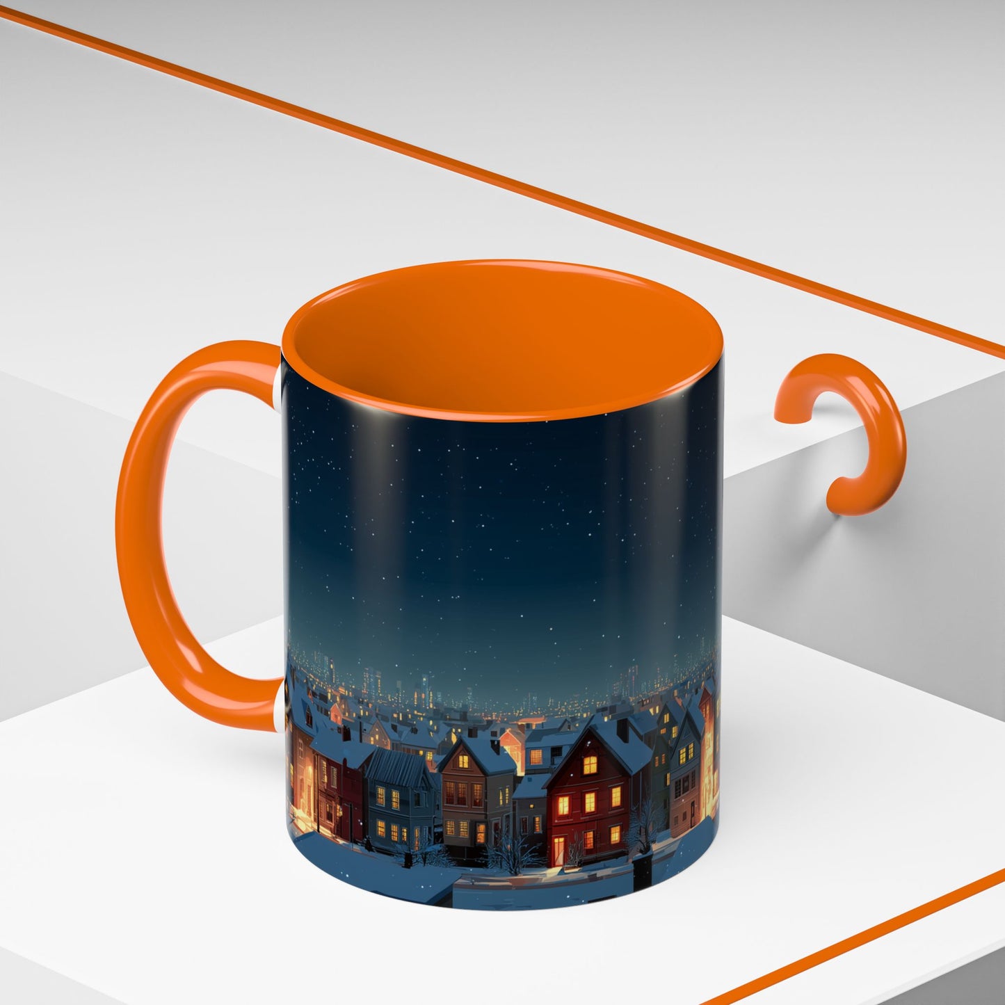 Happy New Year Mug (EU) - Classical Music Celebration Mug, Night Sky Mug, Starry Night Mug, New Year's Resolution Mug