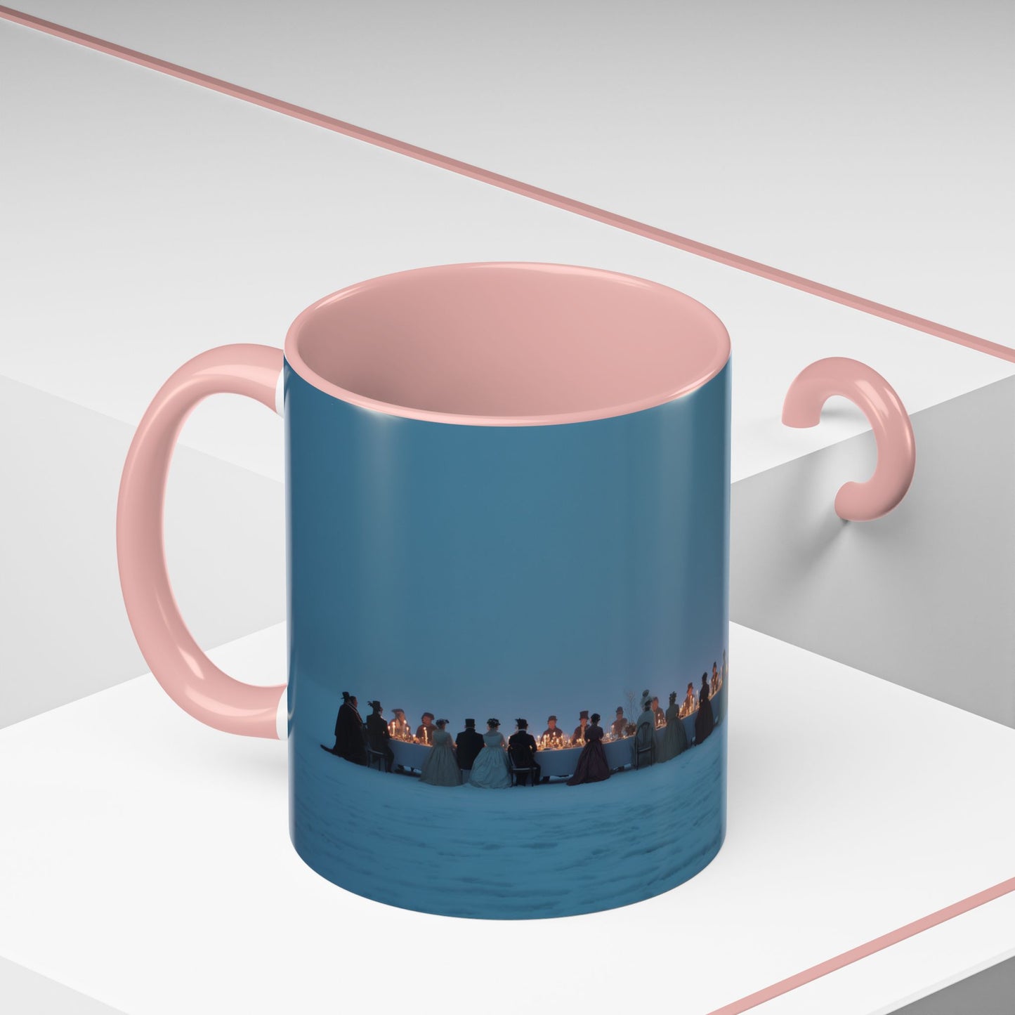 Christmas Dinner Mug (EU) - Holiday Mug, Elegant Classical Music Mug, Community Mug, Celebration Mug, Holiday Traditions Mug