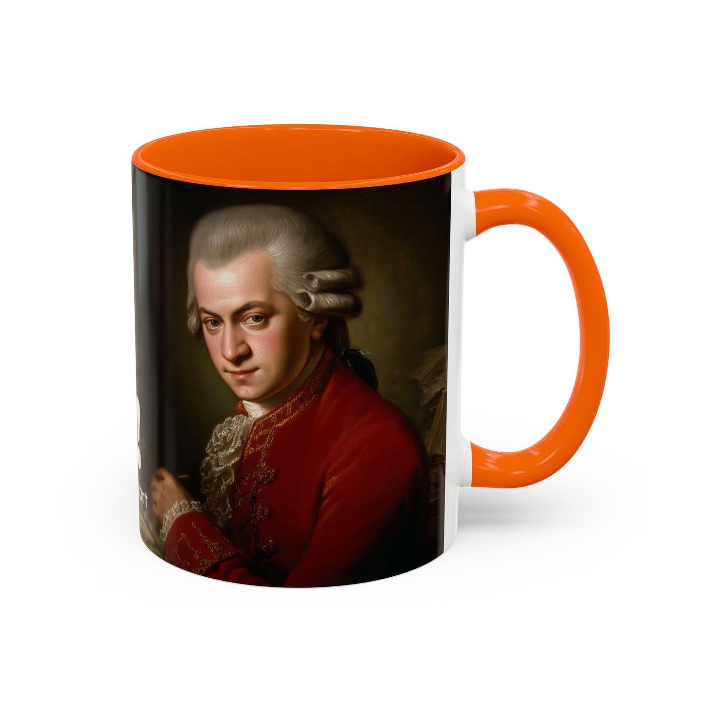 Two Flutes Mug in Black (EU) - Mozart Flute Quote Mug, Mozart Mug, Classical Music Mug, Funny Mozart Quote