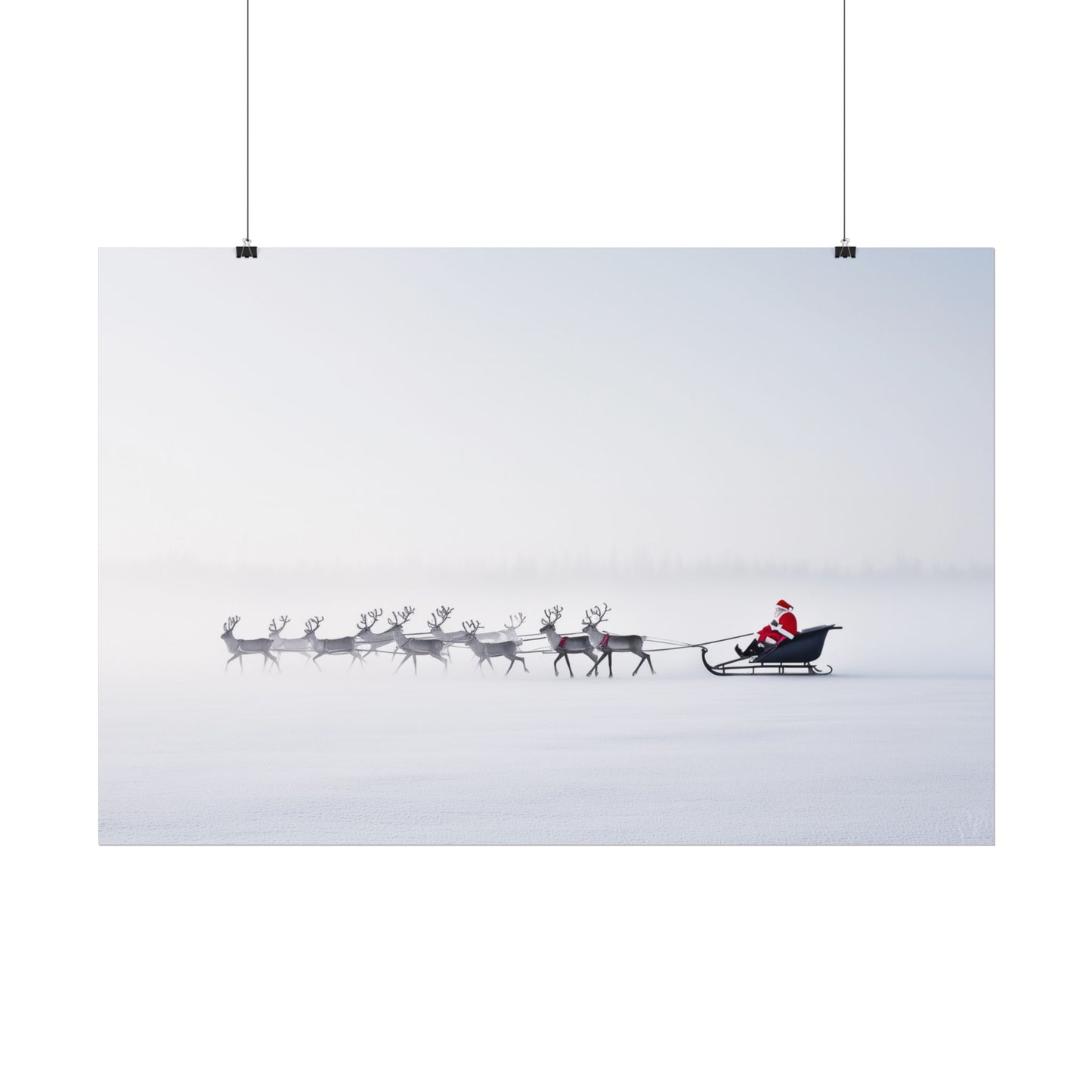 Without Words: Christmas with Tchaikovsky- Santa's Sleigh Print, The Nutcracker Poster, Christmas Print, Santa Poster, Tchaikovsky Poster, Winter Print, North Pole Poster