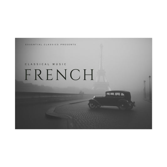 French Classical Music - Paris Art Print, French Art Poster, France Inspired Poster, Romantic France Art Print