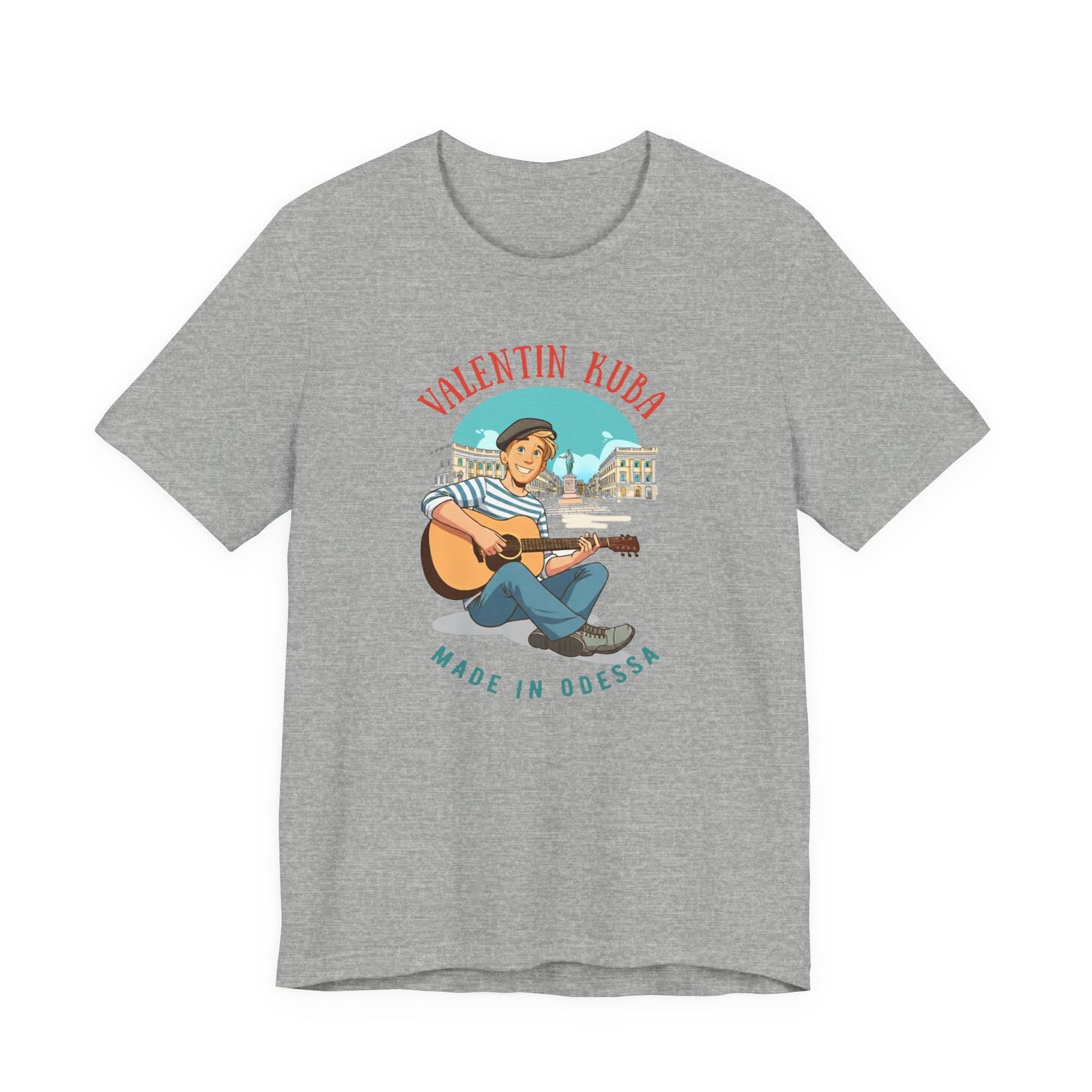 (ENG) Valentin Kuba Animation T-Shirt (City) - Klezmer Music T-Shirt, Odessa Music Shirt, Valentin Kuba Tee, Music from Ukraine Shirt