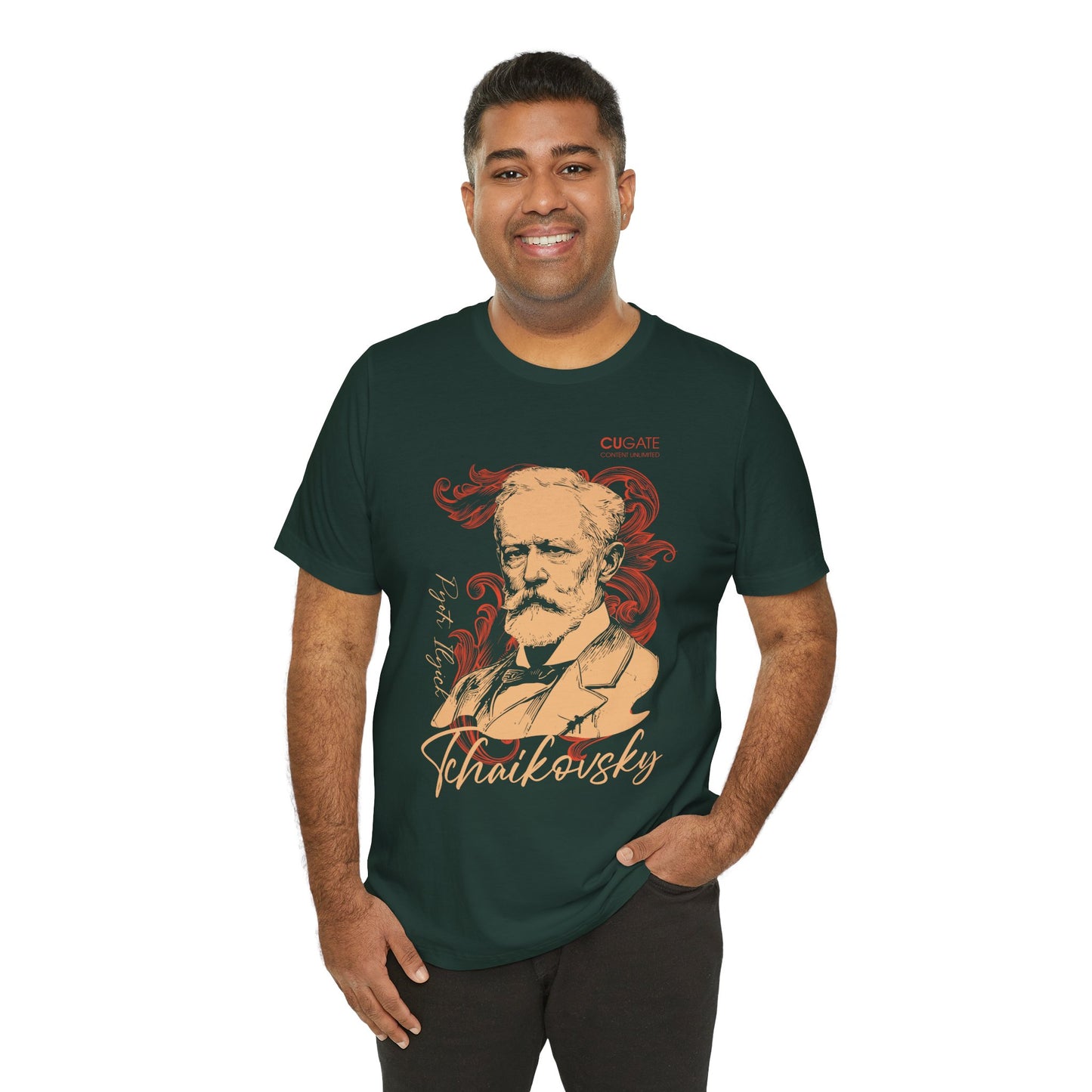 Tchaikovsky T-Shirt (Dark): Classical Composer T-Shirt, Classical Music Shirt, Pyotr Ilyich Tchaikovsky Tribute Tee