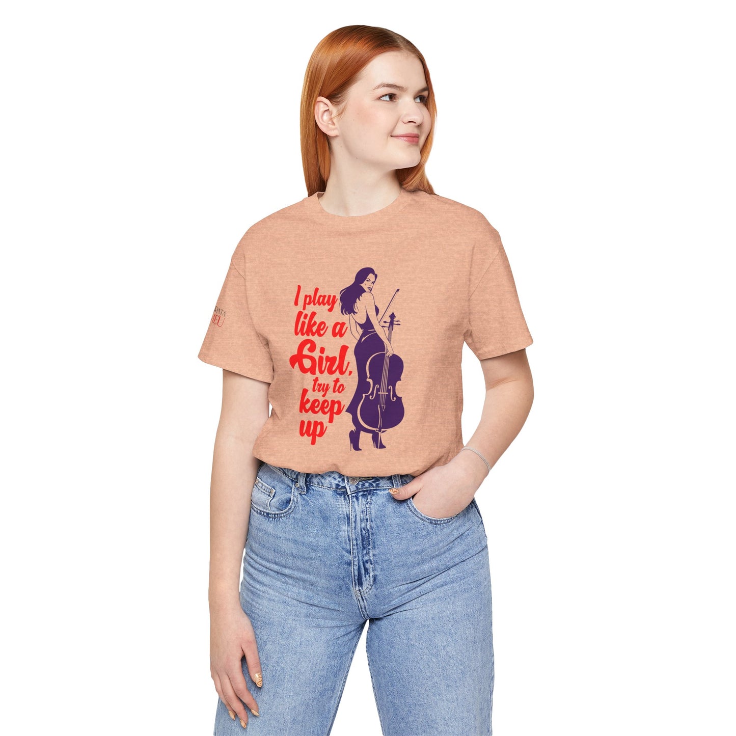 Play like a Girl - Cello T-Shirt: Camerata Romeu Shirt, Play like a Girl Shirt, Orchestra Shirt, Female Musician Shirt, Cello Shirt