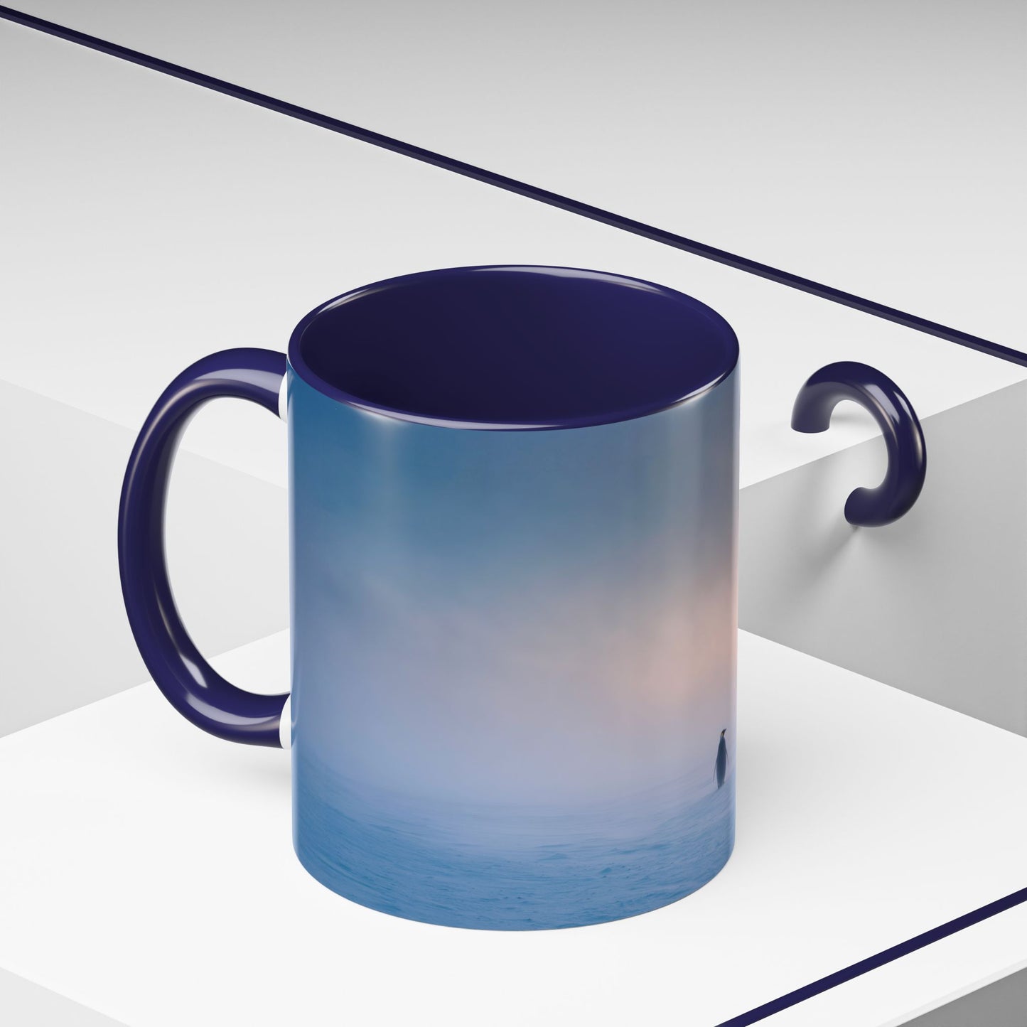 Music for the Lonely Mug (EU) - Calm Classical Music Mug, Pinguin Mug, Winter Mug, Snow Mug, Mozart Inspired Mug, Bach Inspired Mug