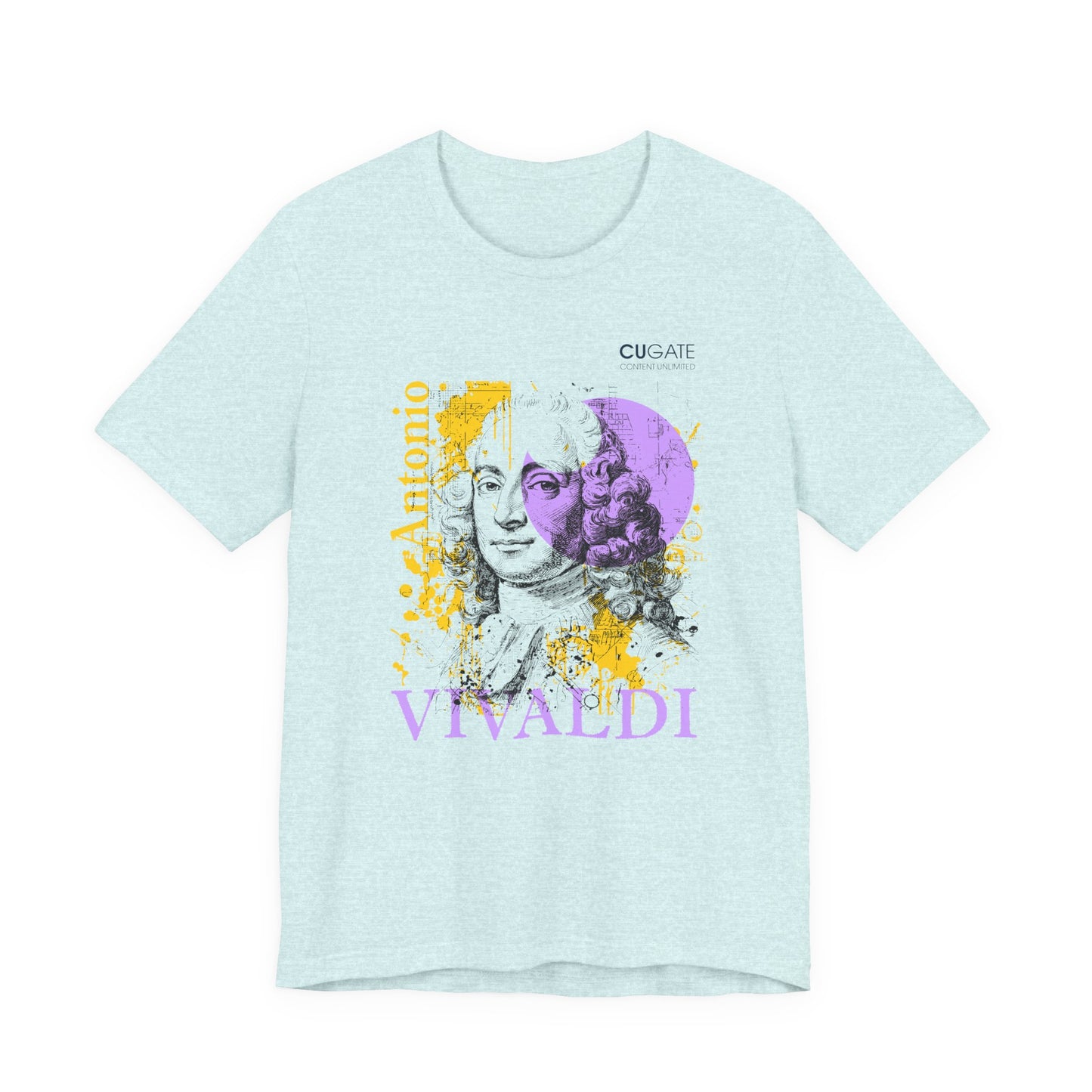 Vivaldi T-Shirt (Light): Classical Composer T-Shirt, Classical Music Shirt, Antonio Vivaldi Tribute Tee