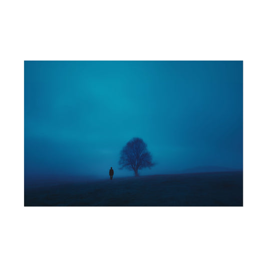 Without Words: Blue Hours - Relaxation Print, Magical Feeling Poster, Contemplative Mood Print, Poetic Moments Poster