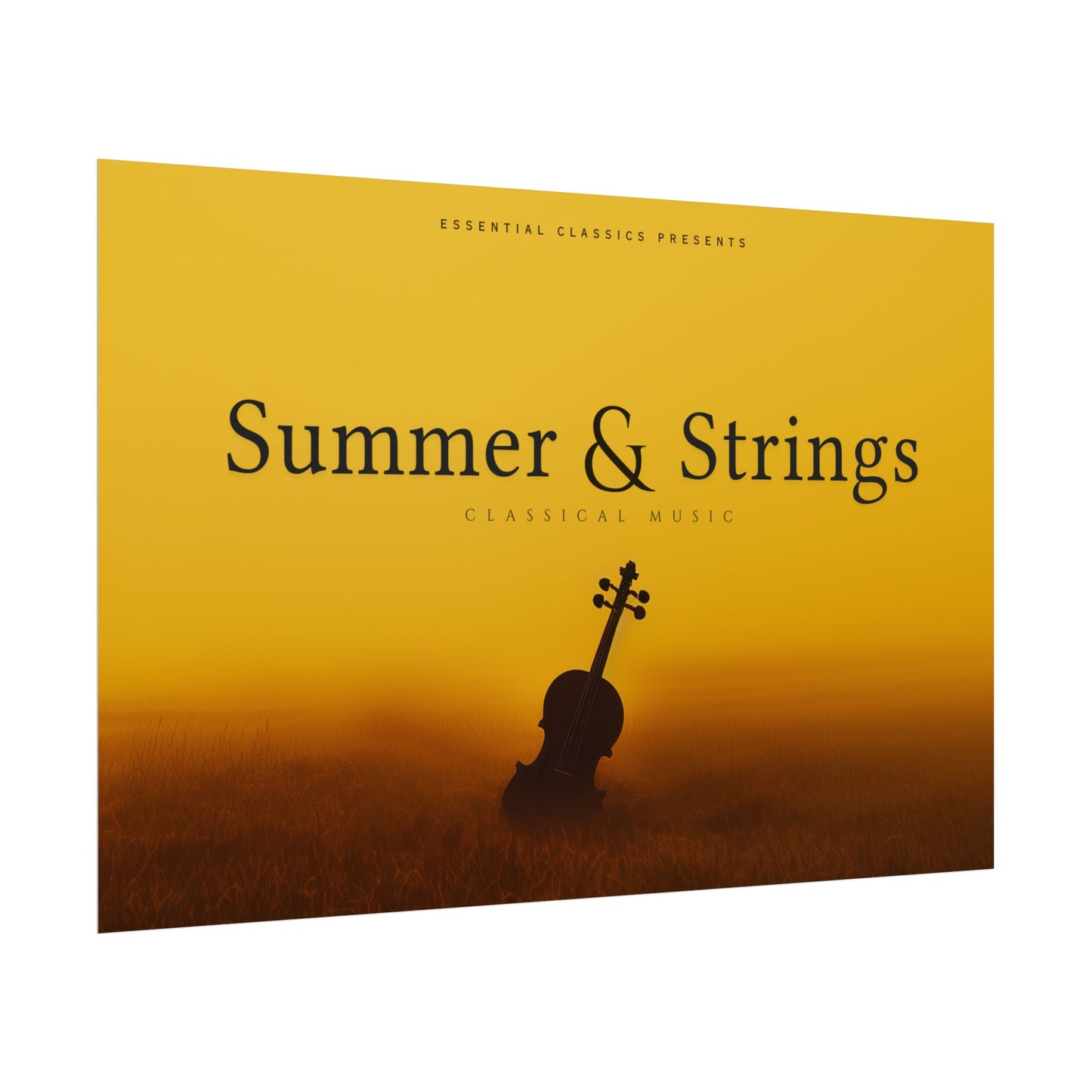 Summer & Strings - Classical Violin Poster, Summer Print, Classical Music Print, Calm Music Poster, Stings Lover Print