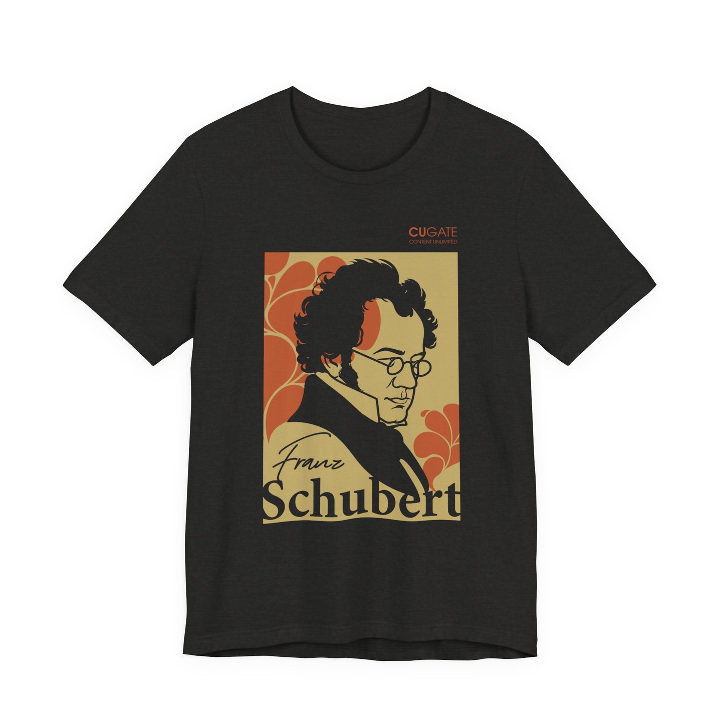 Schubert T-Shirt (Dark): Classical Composer T-Shirt, Classical Music Shirt, Franz Schubert Tribute Tee