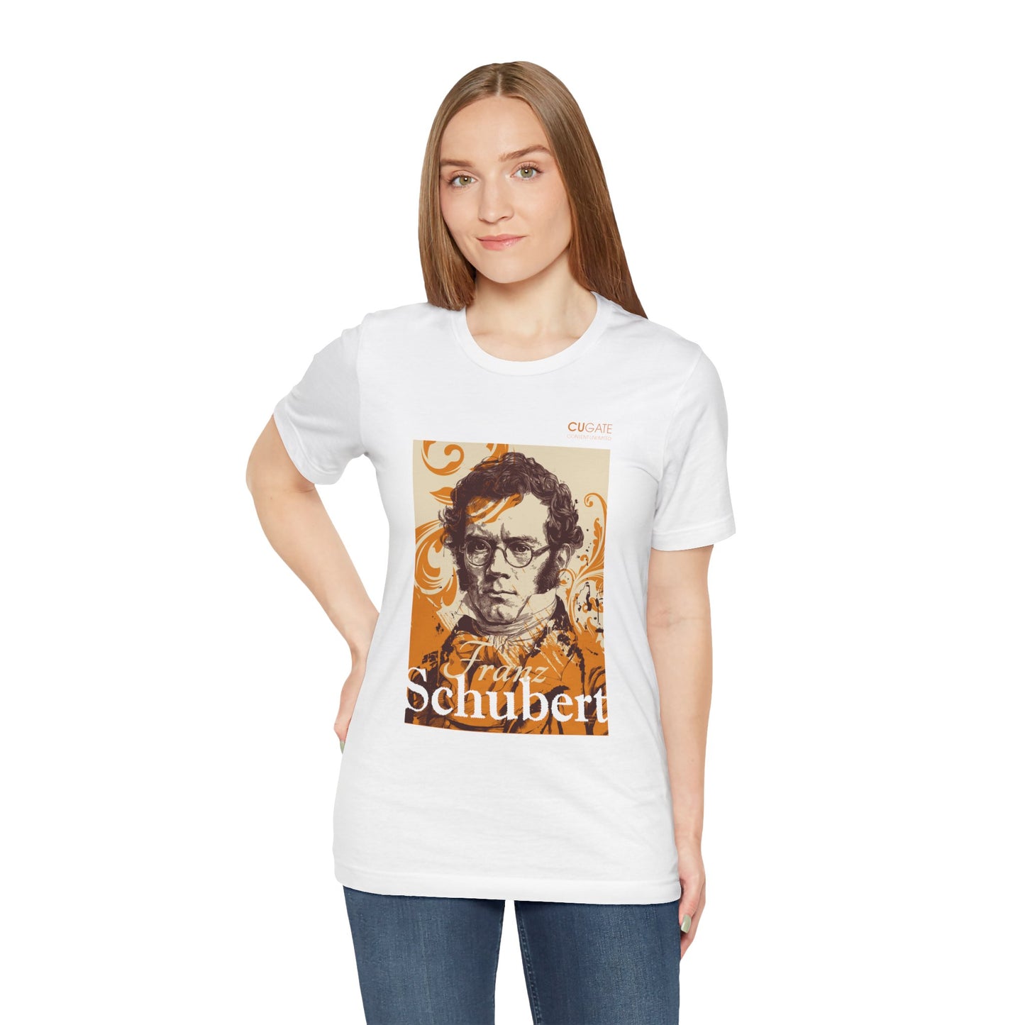 Schubert T-Shirt (Light): Classical Composer T-Shirt, Classical Music Shirt, Franz Schubert Tribute Tee