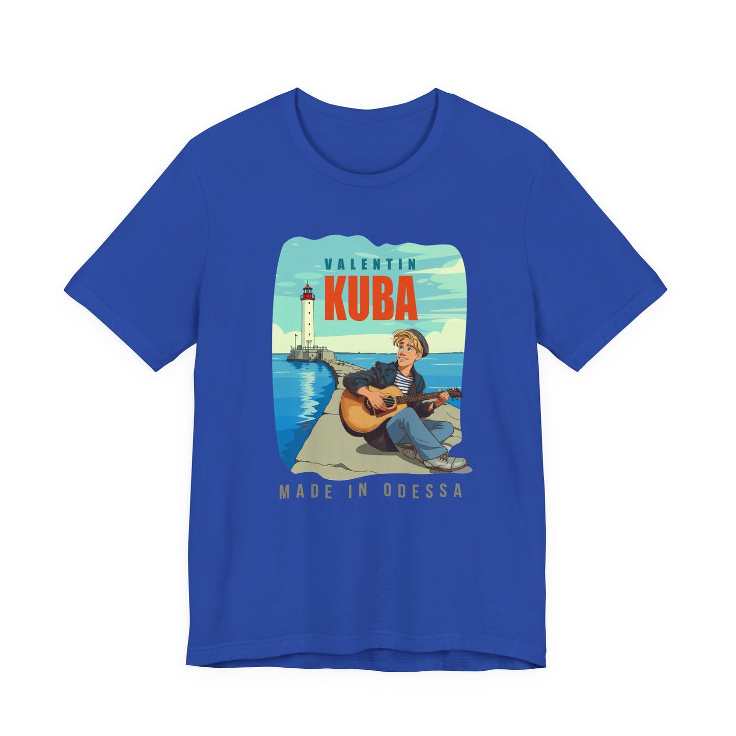 (ENG) Kuba at the Vorontsov Lighthouse- Klezmer Music T-Shirt, Odessa Music Shirt, Valentin Kuba Tee, Music from Ukraine Shirt
